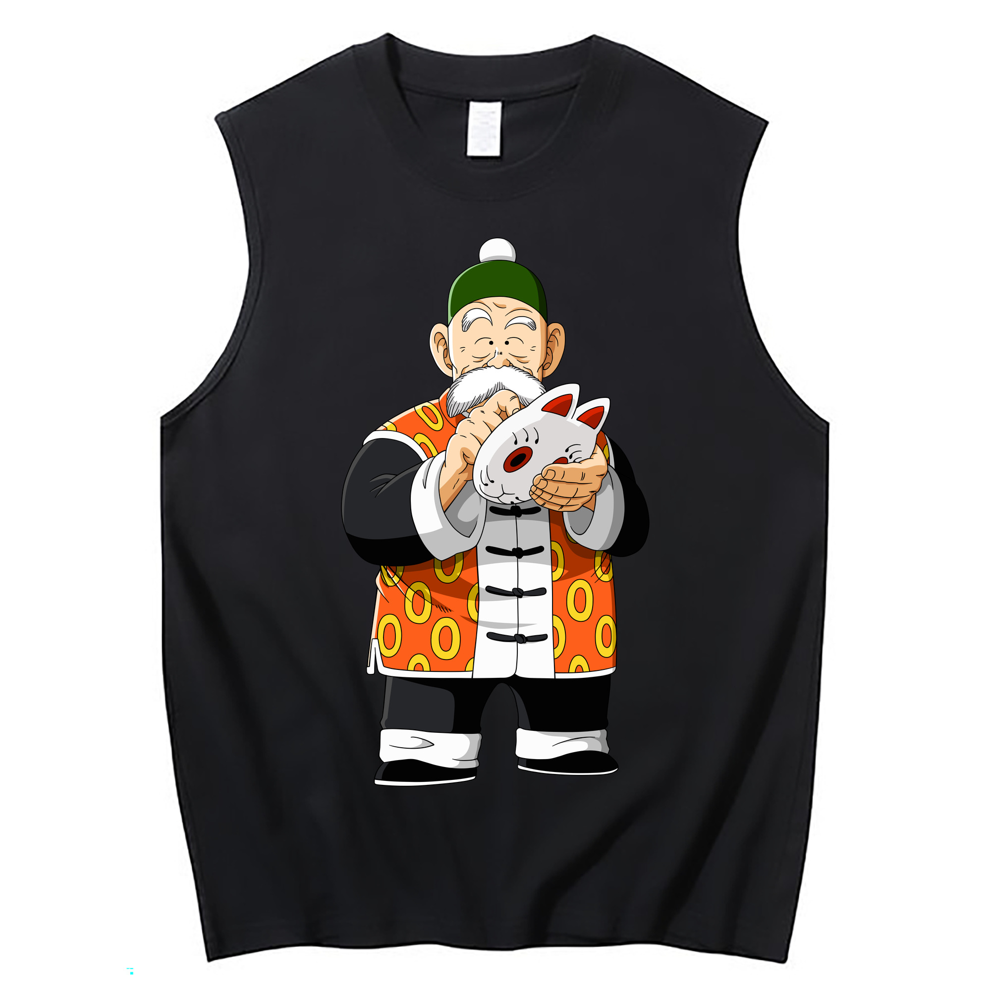 （画像用） ドラゴンボール 亀仙人（かめせんにん） DRAGON BALL Master Roshi Kame Sennin コットン100％タンクトップ（フロントプリント）