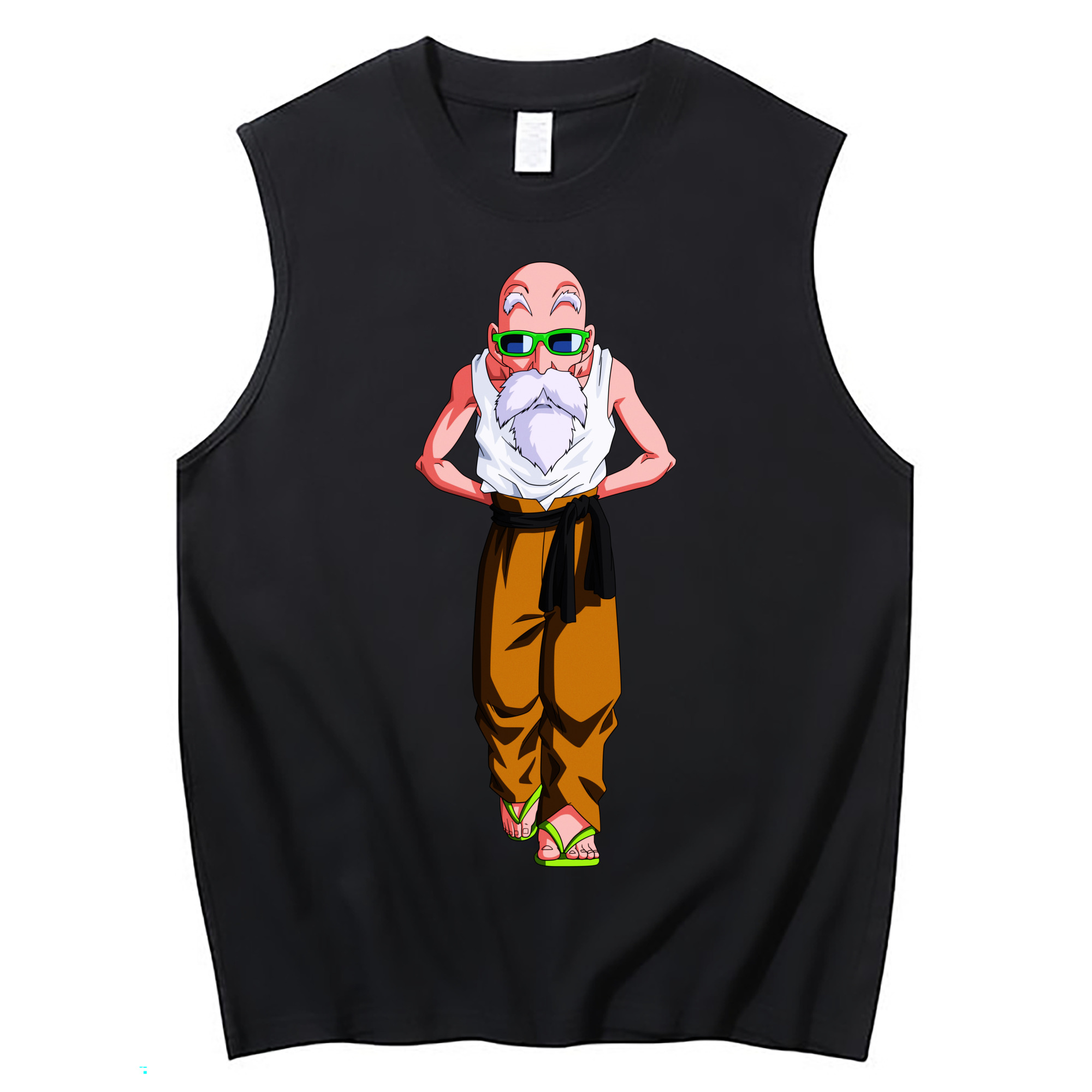 （画像用） ドラゴンボール 亀仙人（かめせんにん） DRAGON BALL Master Roshi Kame Sennin コットン100％タンクトップ（フロントプリント）
