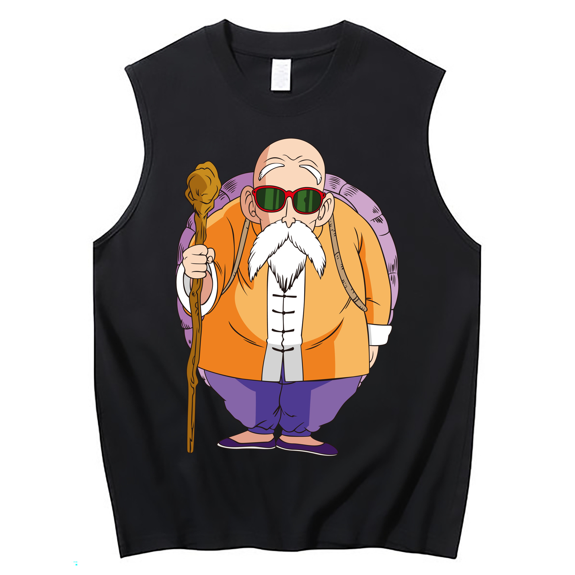 （画像用） ドラゴンボール 亀仙人（かめせんにん） DRAGON BALL Master Roshi Kame Sennin コットン100％タンクトップ（フロントプリント）