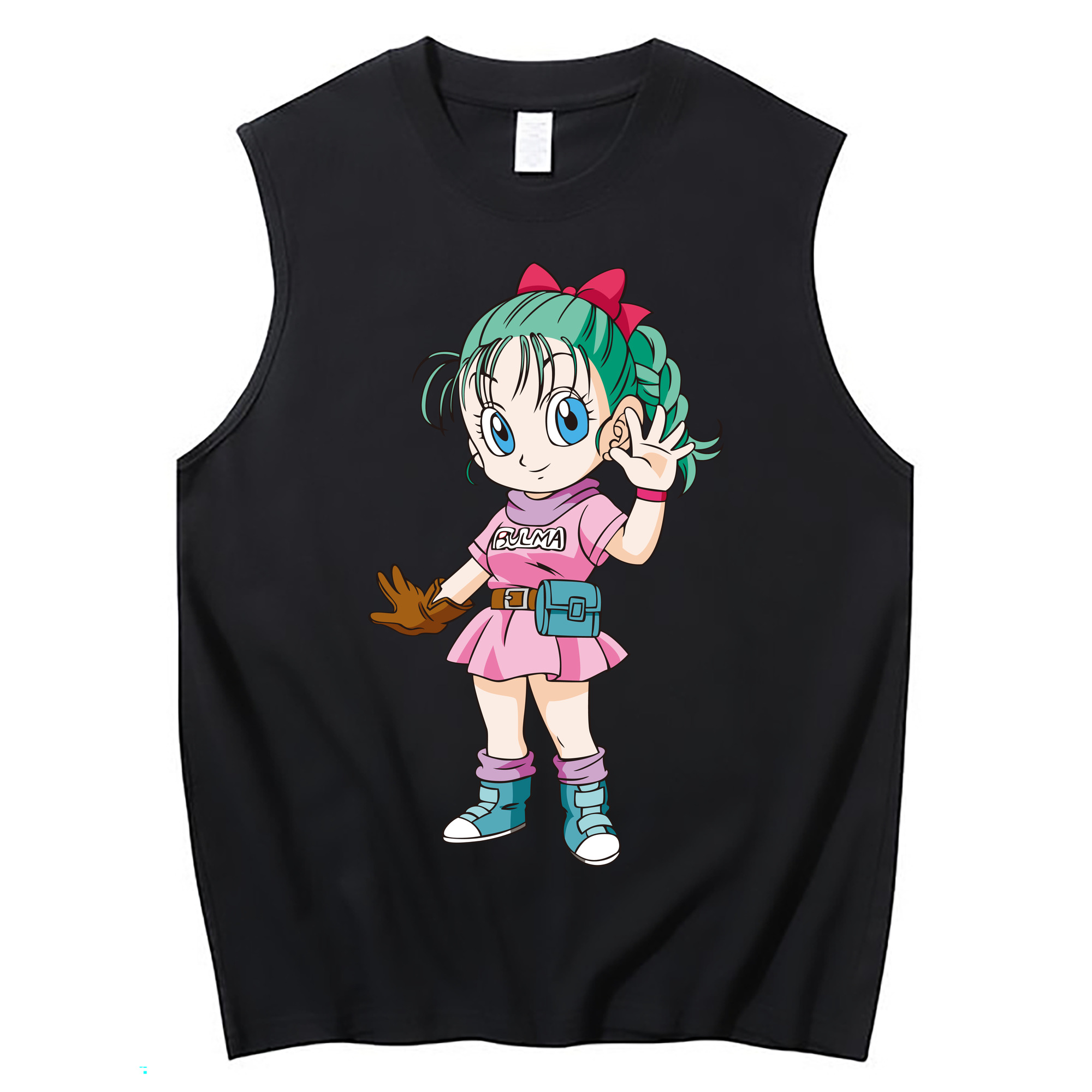 （画像用） ドラゴンボール ブルマ DRAGON BALL Bulma コットン100％タンクトップ（フロントプリント）