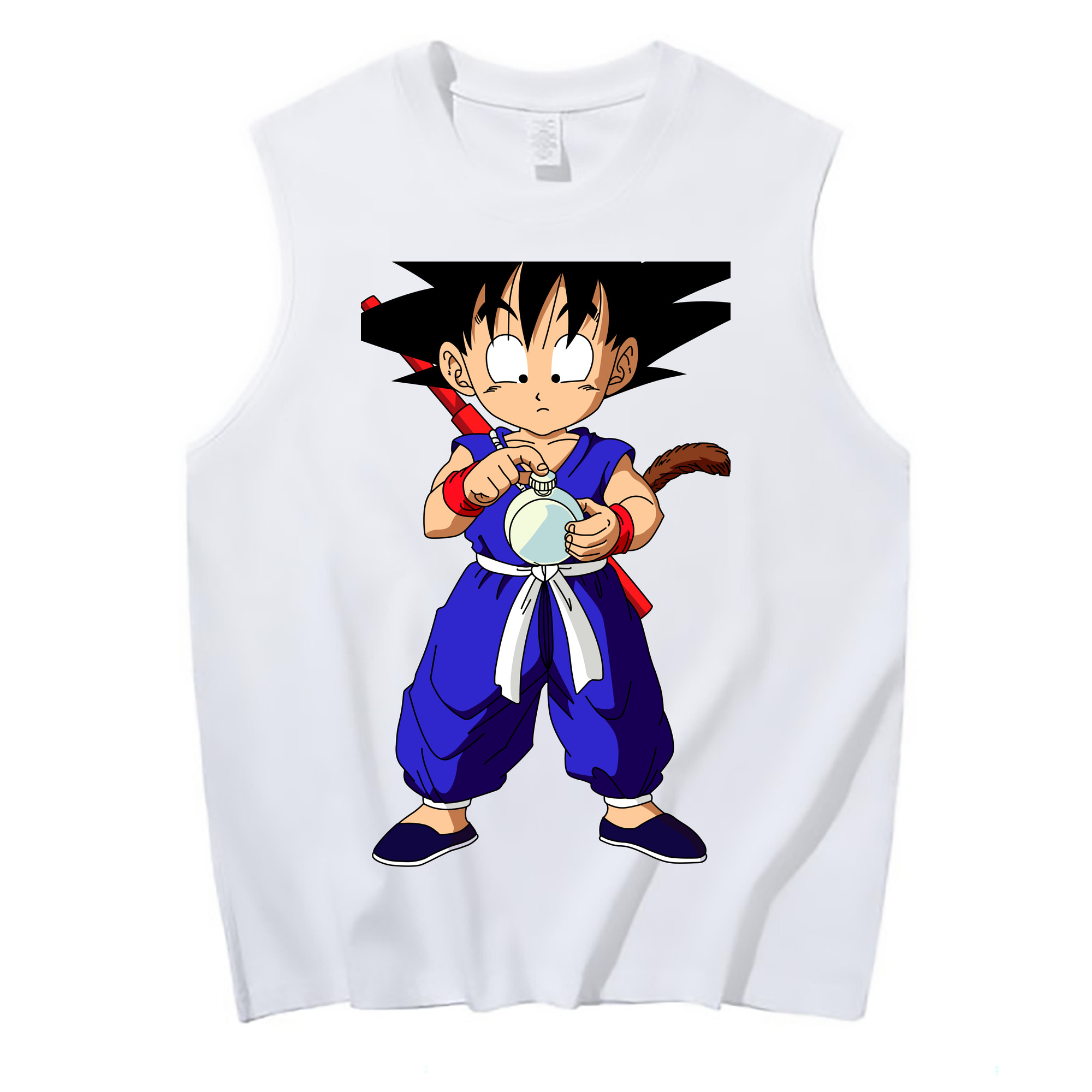 （画像用） ドラゴンボール 孫悟空（そん ごくう）Son Goku カカロット DRAGON BALL Kakarotto コットン100％タンクトップ（フロントプリント）