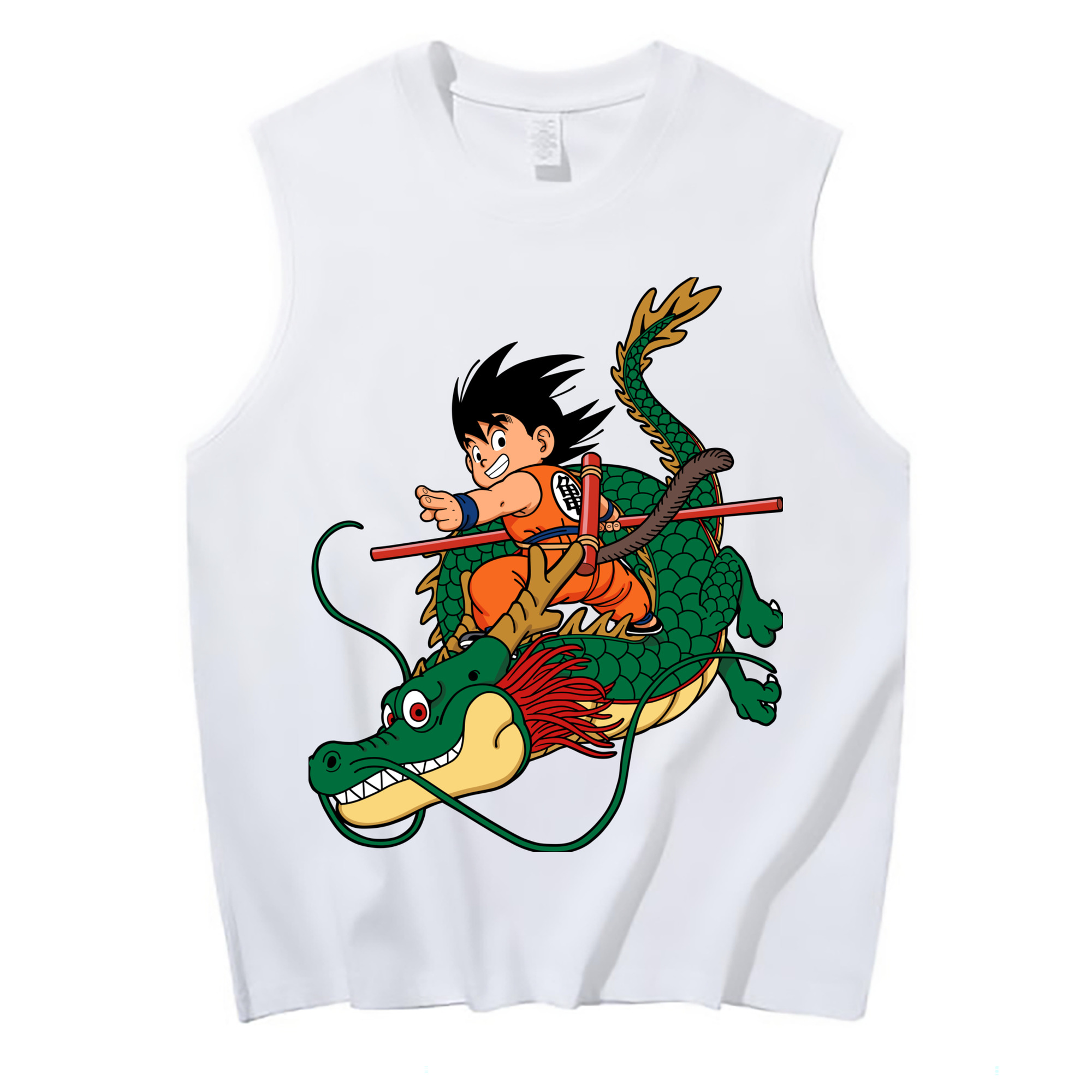（画像用） ドラゴンボール 孫悟空（そん ごくう）Son Goku カカロット DRAGON BALL Kakarotto コットン100％タンクトップ（フロントプリント）