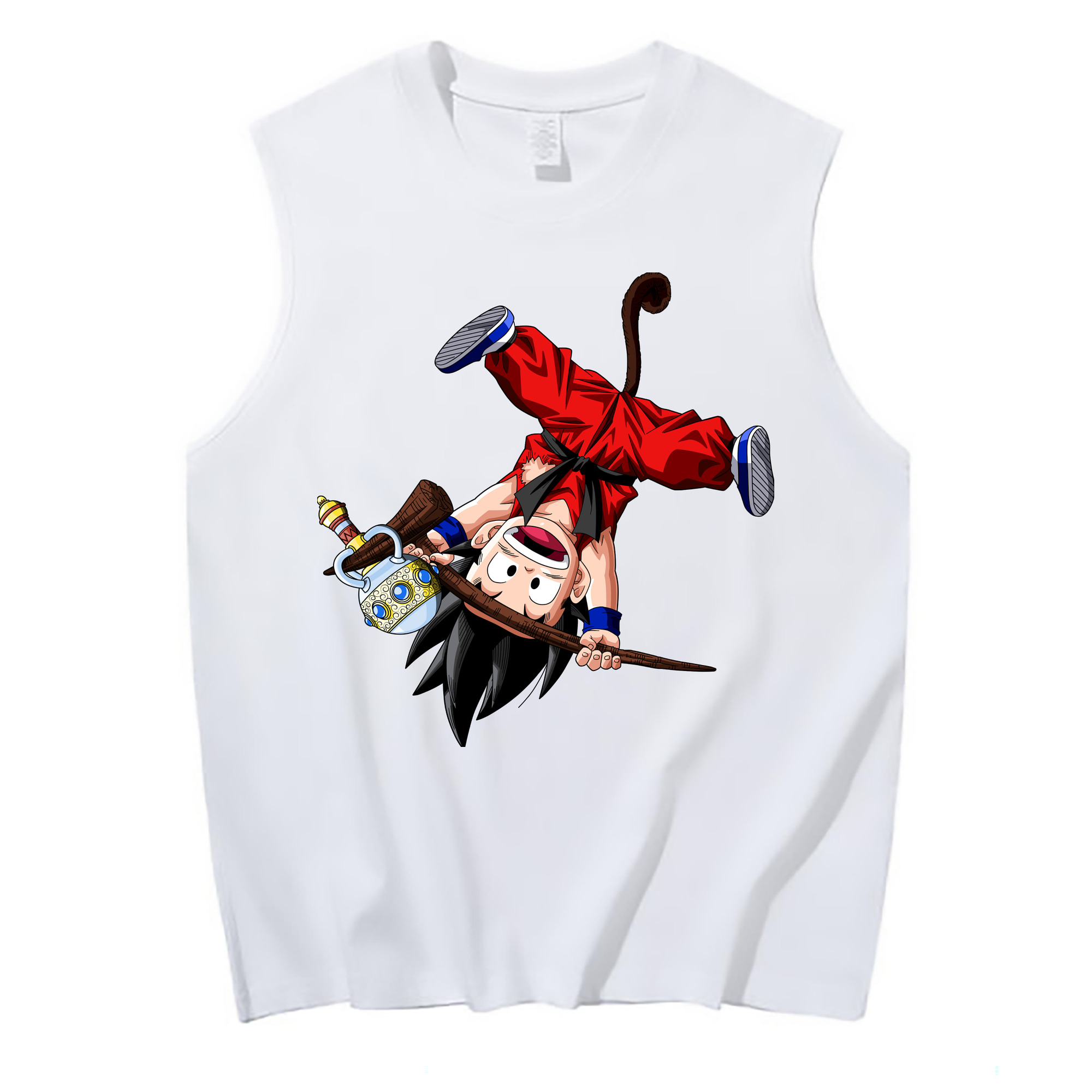 （画像用） ドラゴンボール 孫悟空（そん ごくう）Son Goku カカロット DRAGON BALL Kakarotto コットン100％タンクトップ（フロントプリント）