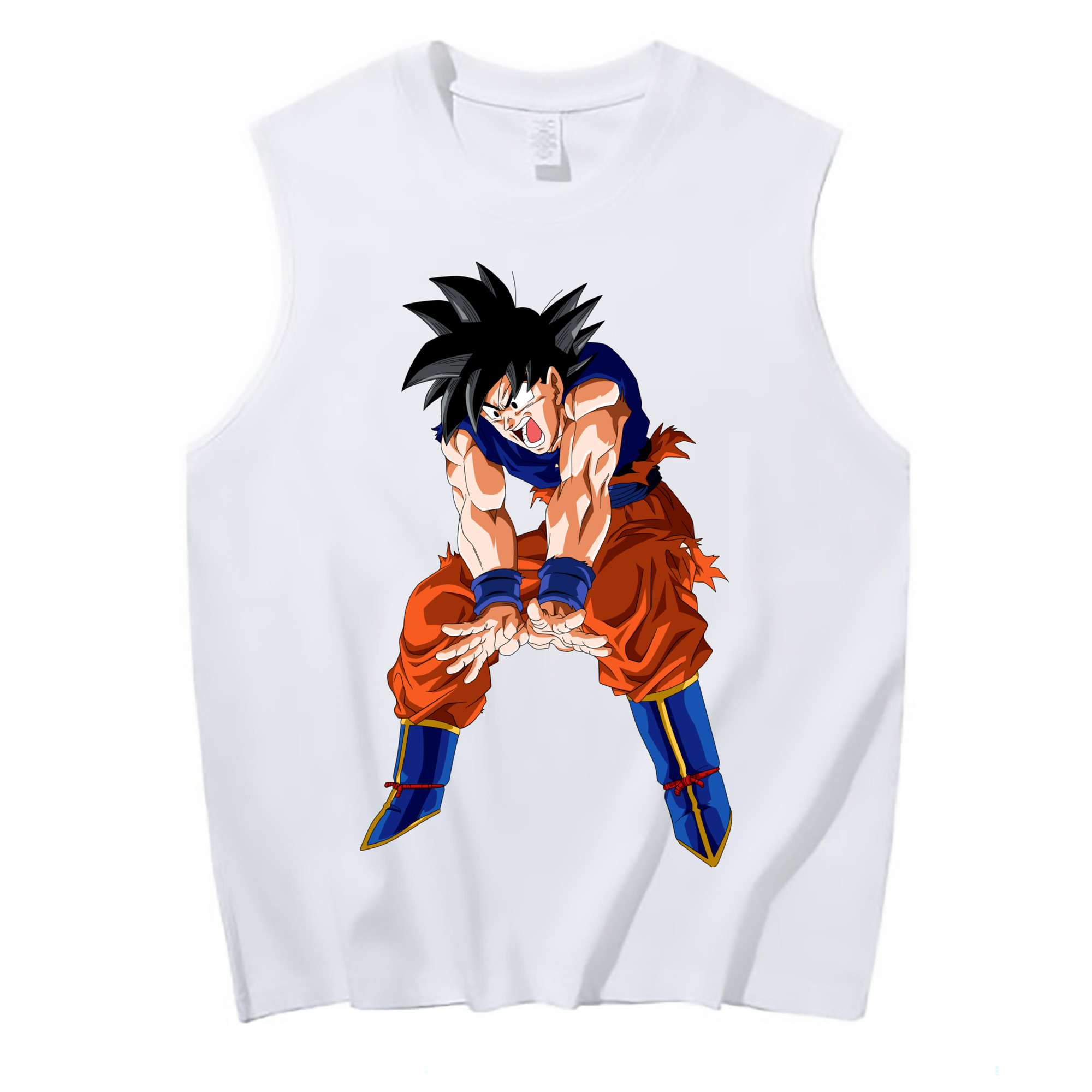 （画像用） ドラゴンボール 孫悟空（そん ごくう）Son Goku カカロット DRAGON BALL Kakarotto コットン100％タンクトップ（フロントプリント）