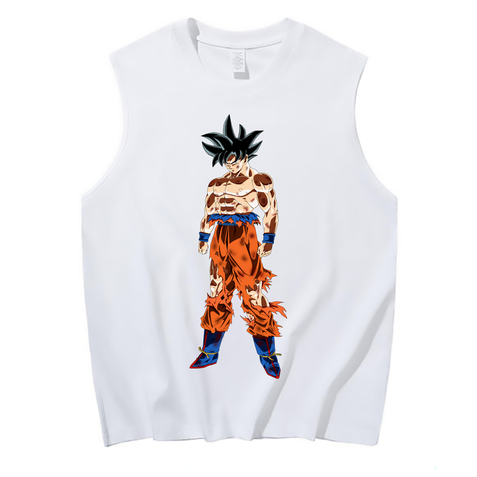 （画像用） ドラゴンボール 孫悟空（そん ごくう）Son Goku カカロット DRAGON BALL Kakarotto コットン100％タンクトップ（フロントプリント）