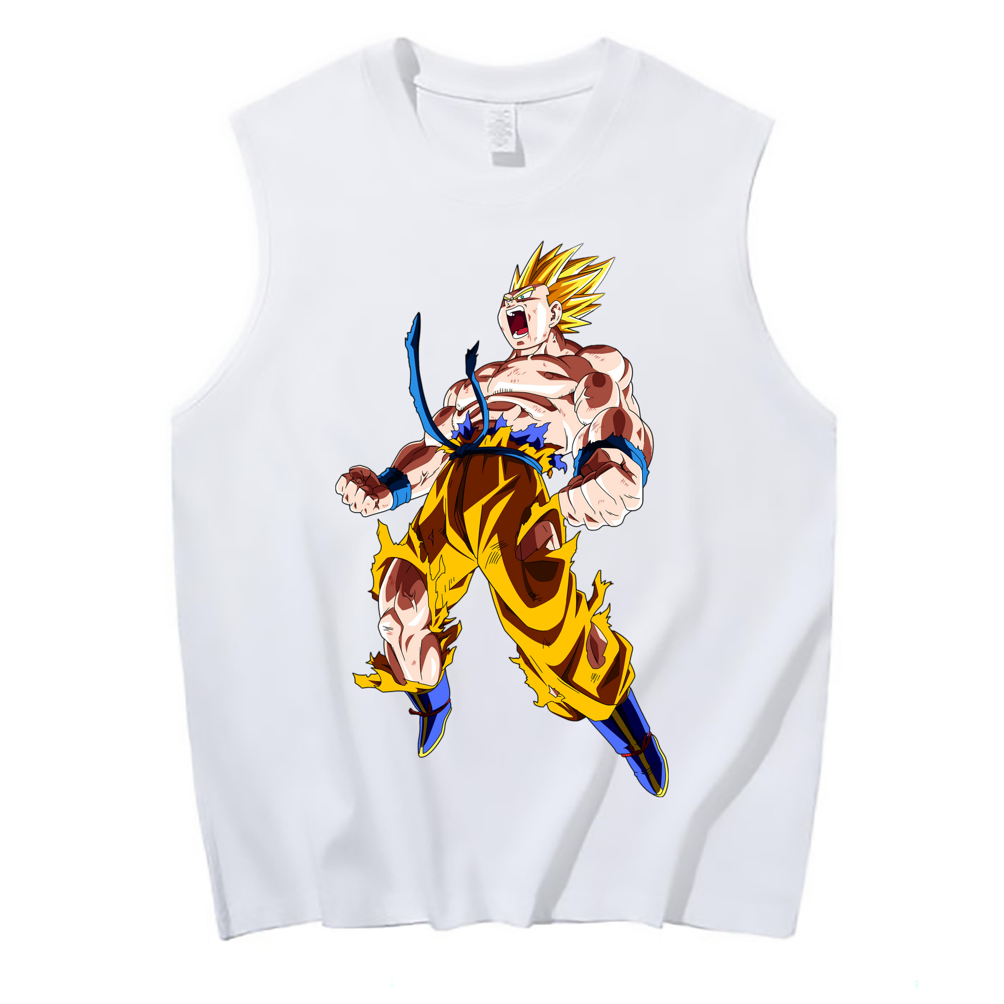 （画像用） ドラゴンボール 孫悟空（そん ごくう）Son Goku カカロット DRAGON BALL Kakarotto コットン100％タンクトップ（フロントプリント）