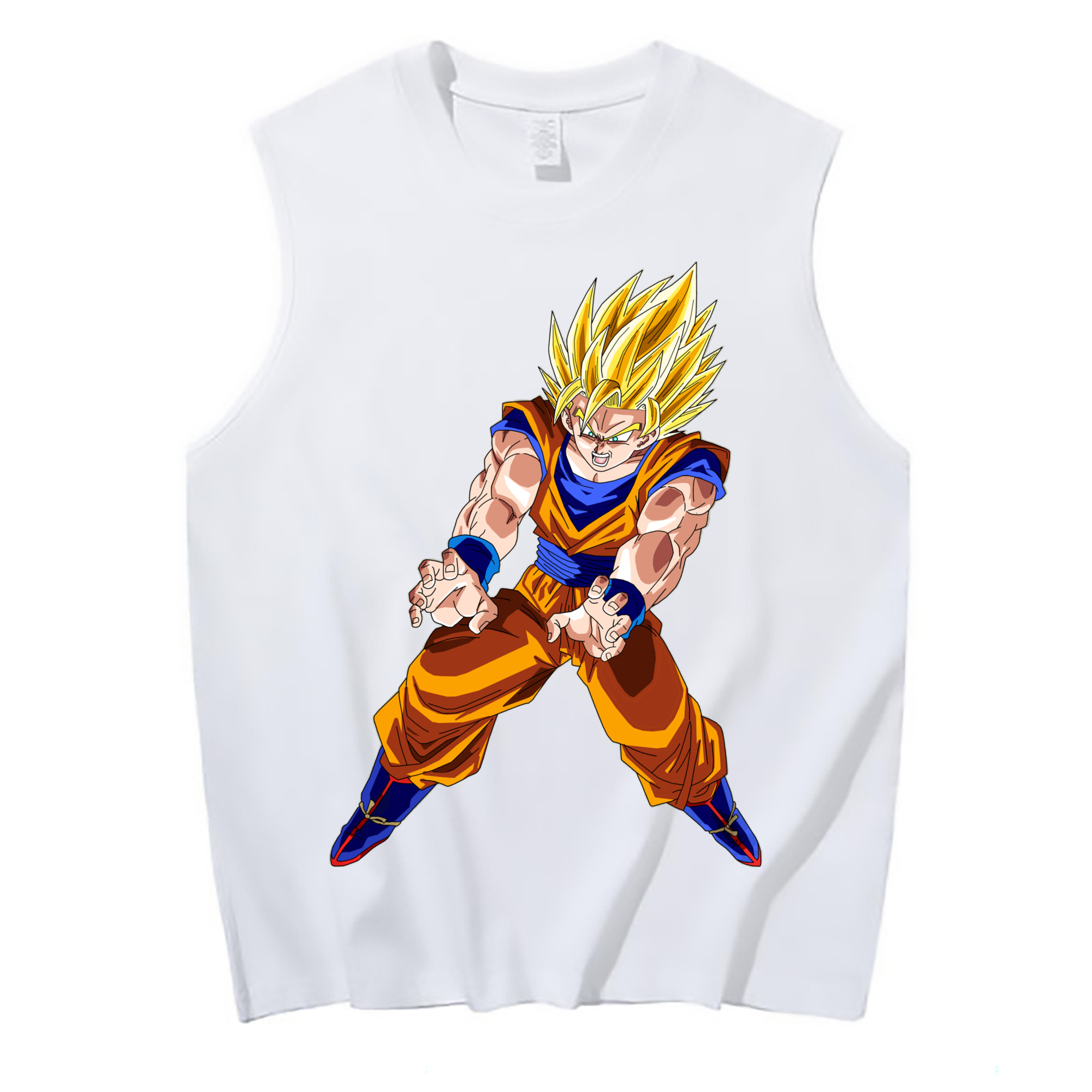 （画像用） ドラゴンボール 孫悟空（そん ごくう）Son Goku カカロット DRAGON BALL Kakarotto コットン100％タンクトップ（フロントプリント）