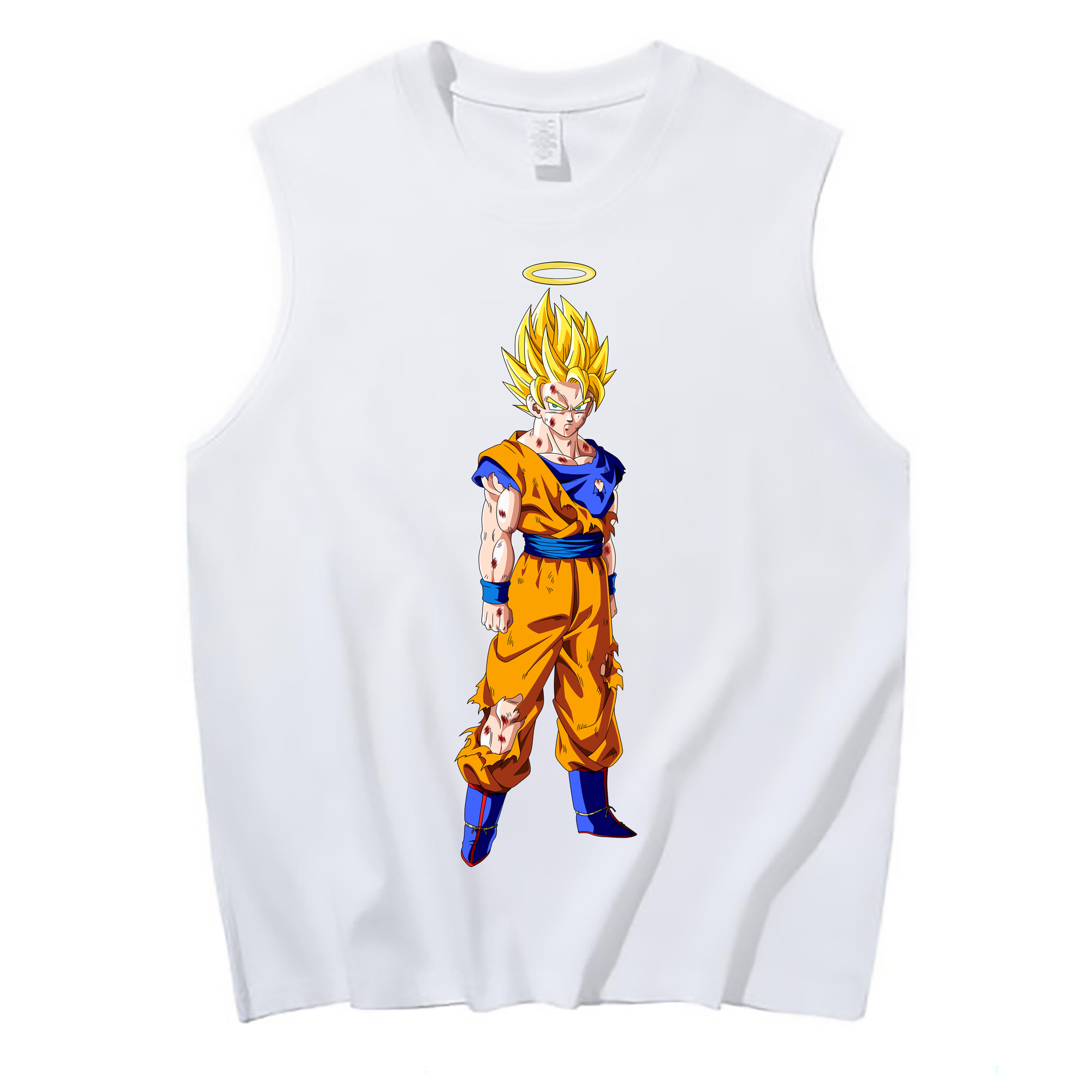 （画像用） ドラゴンボール 孫悟空（そん ごくう）Son Goku カカロット DRAGON BALL Kakarotto コットン100％タンクトップ（フロントプリント）