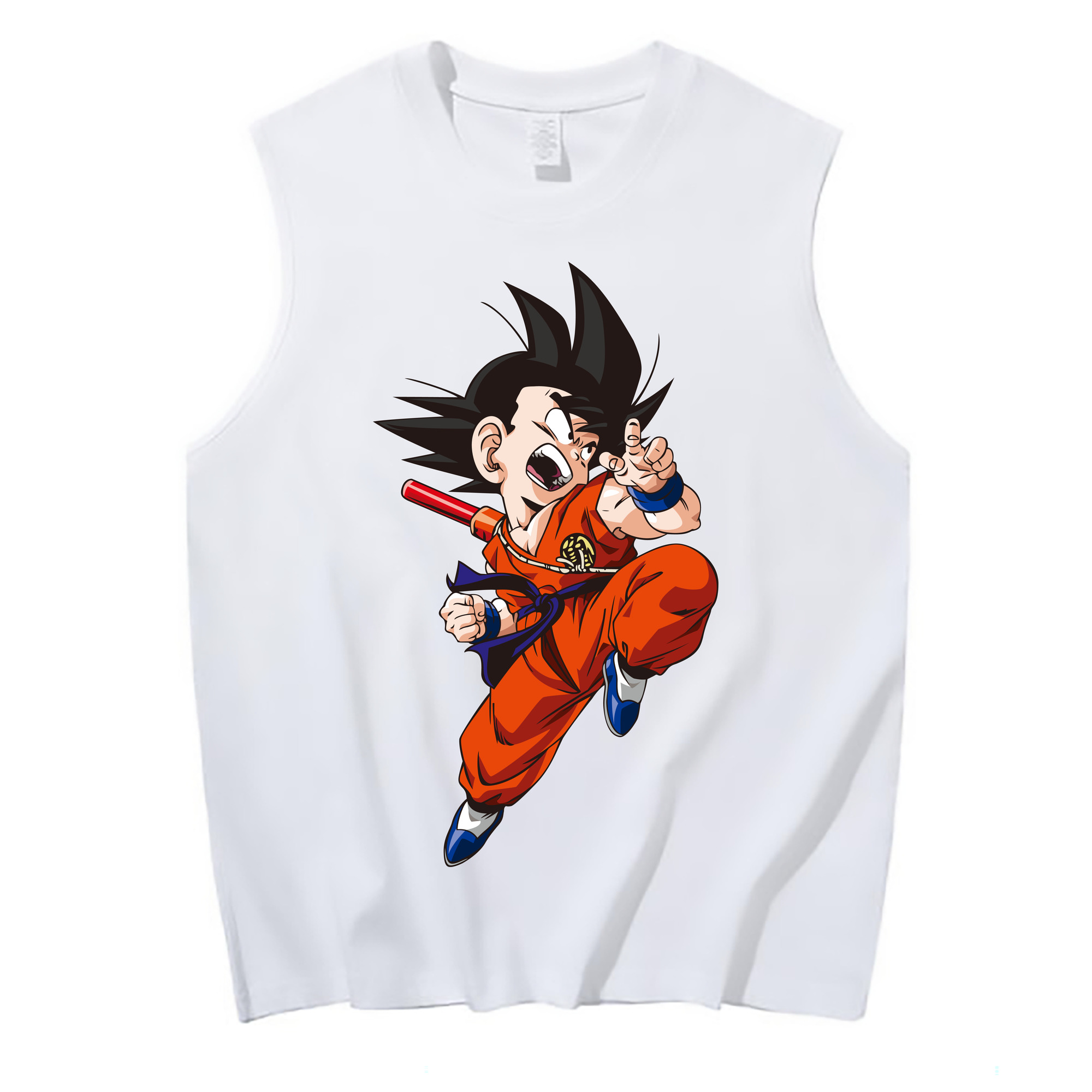 （画像用） ドラゴンボール 孫悟空（そん ごくう）Son Goku カカロット DRAGON BALL Kakarotto コットン100％タンクトップ（フロントプリント）
