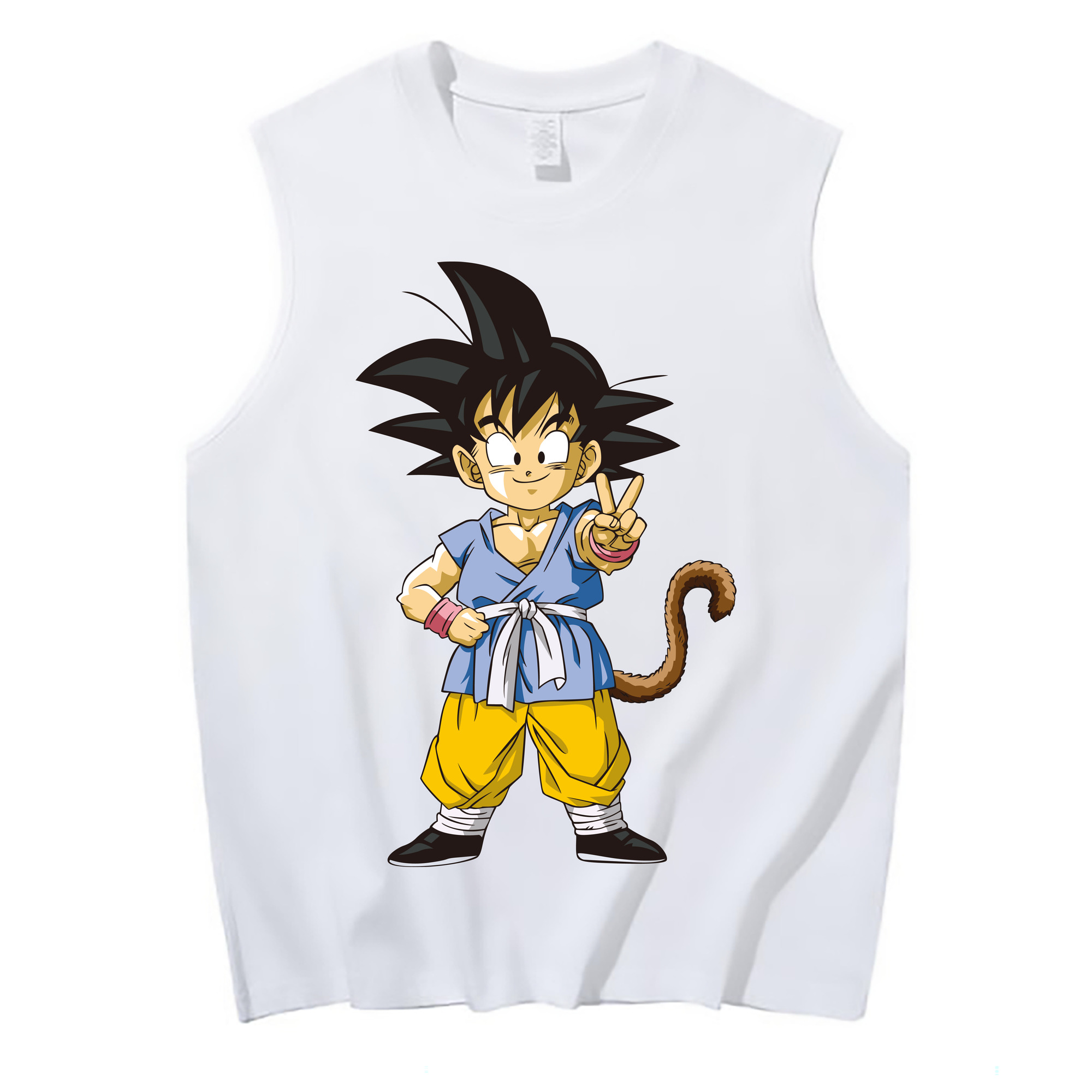 （画像用） ドラゴンボール 孫悟空（そん ごくう）Son Goku カカロット DRAGON BALL Kakarotto コットン100％タンクトップ（フロントプリント）