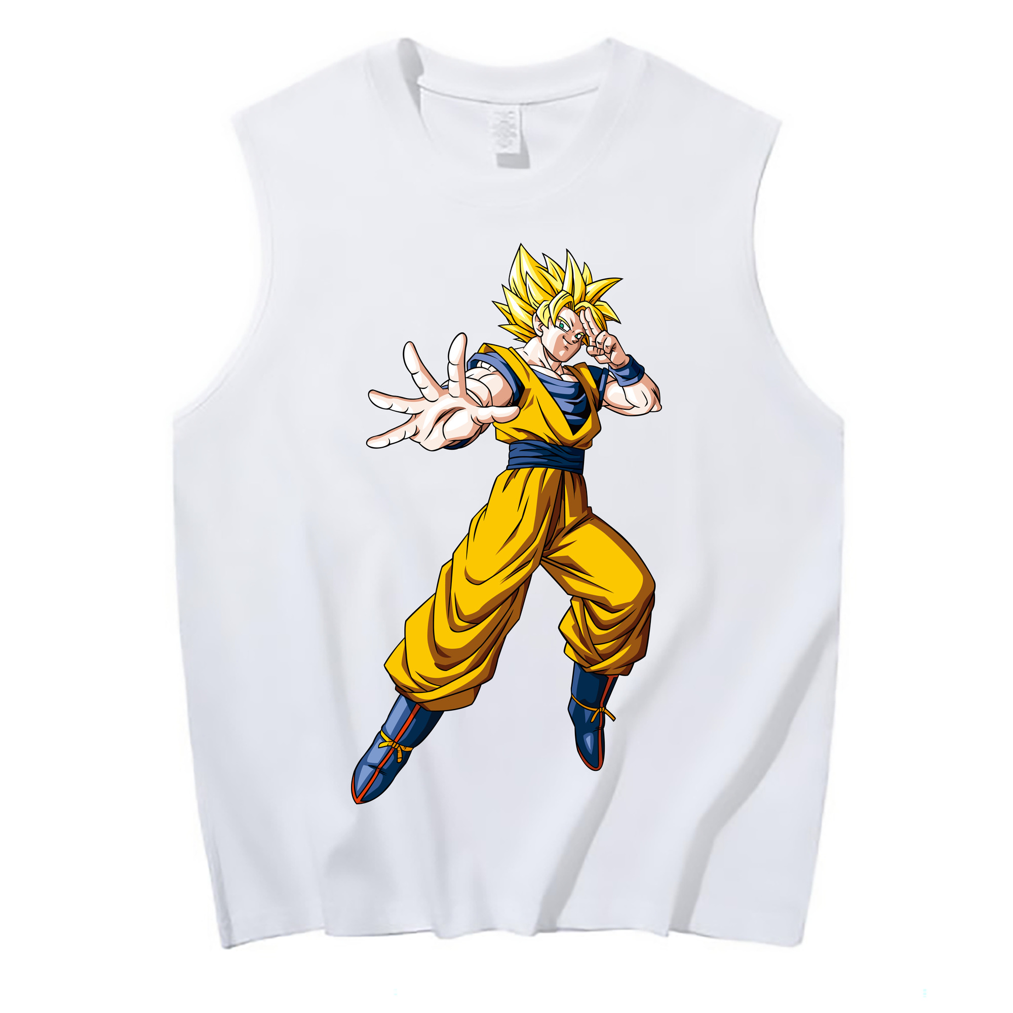 （画像用） ドラゴンボール 孫悟空（そん ごくう）Son Goku カカロット DRAGON BALL Kakarotto コットン100％タンクトップ（フロントプリント）