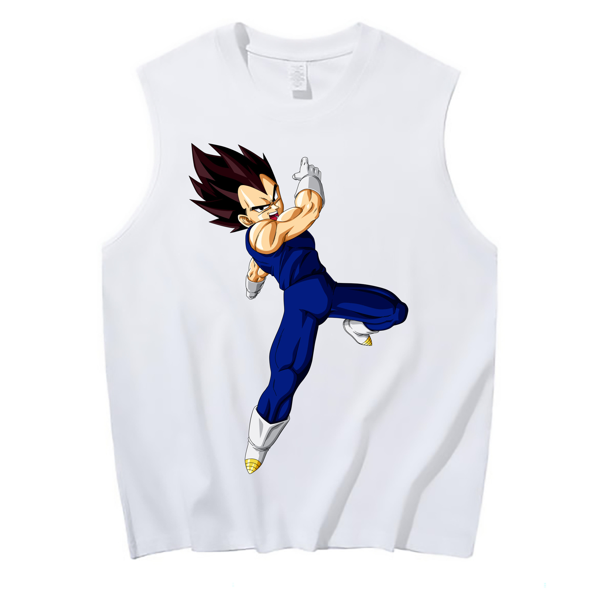 （画像用） ドラゴンボール ベジータ四世（Bejīta Yonsei）DRAGON BALL Vegeta IV コットン100％タンクトップ（フロントプリント）