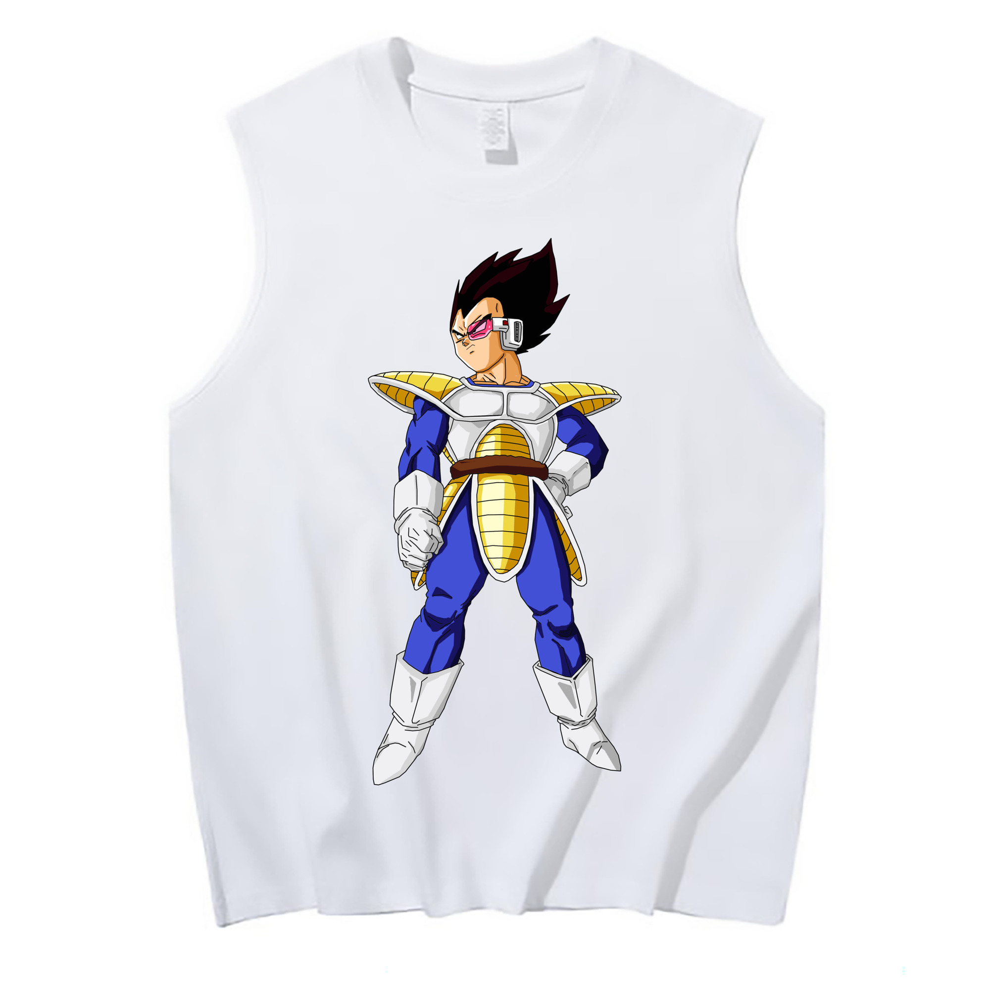 （画像用） ドラゴンボール ベジータ四世（Bejīta Yonsei）DRAGON BALL Vegeta IV コットン100％タンクトップ（フロントプリント）