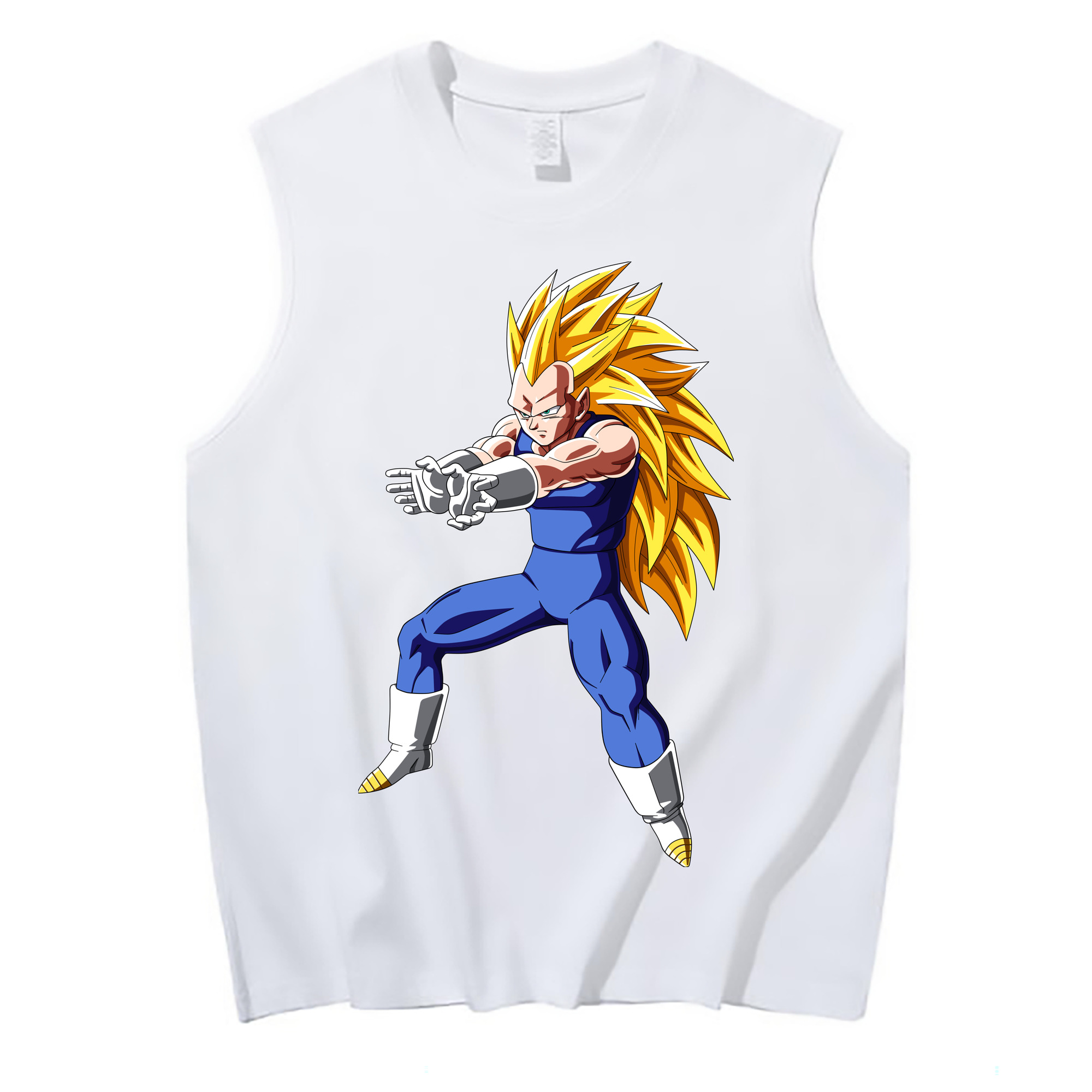 （画像用） ドラゴンボール ベジータ四世（Bejīta Yonsei）DRAGON BALL Vegeta IV コットン100％タンクトップ（フロントプリント）