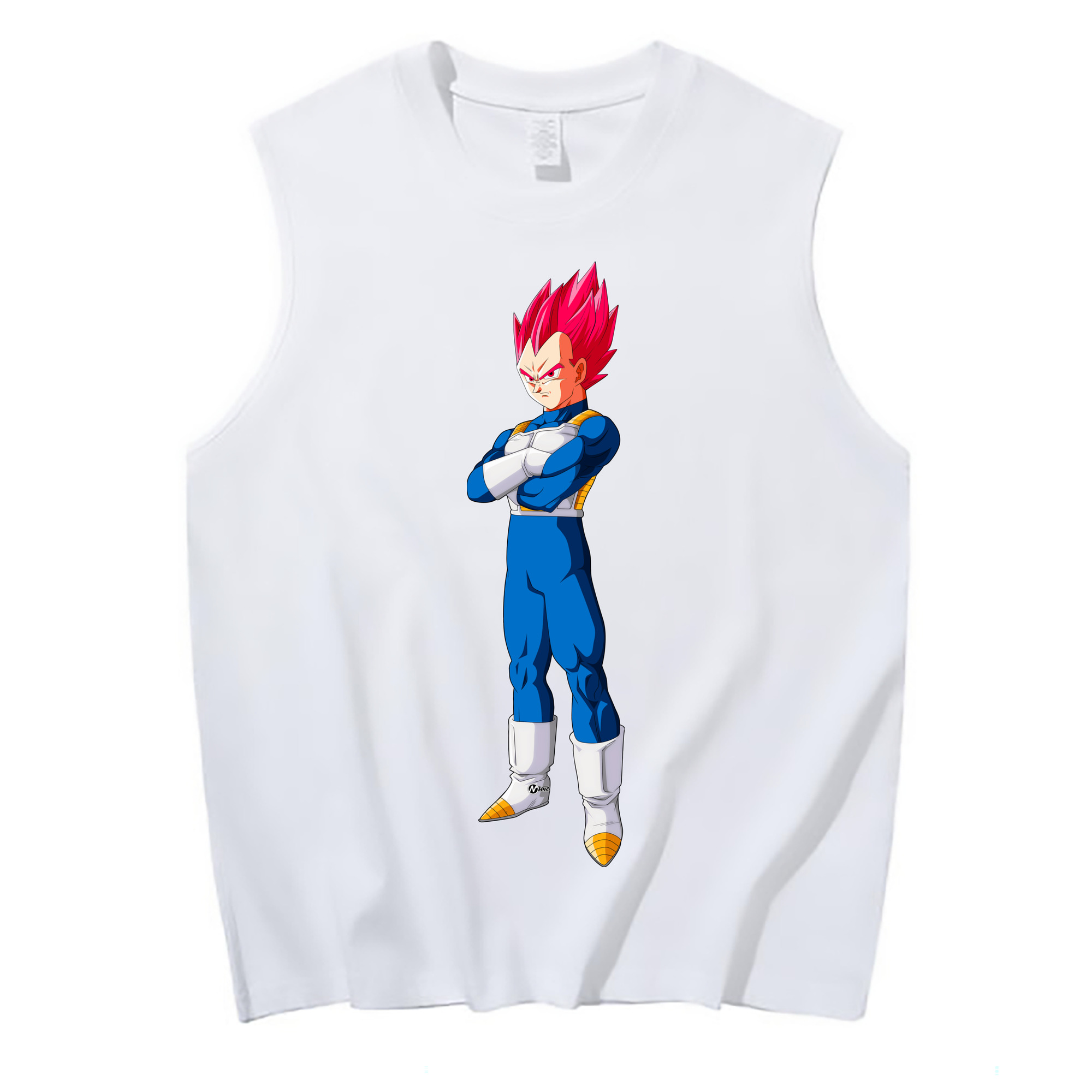 （画像用） ドラゴンボール ベジータ四世（Bejīta Yonsei）DRAGON BALL Vegeta IV コットン100％タンクトップ（フロントプリント）