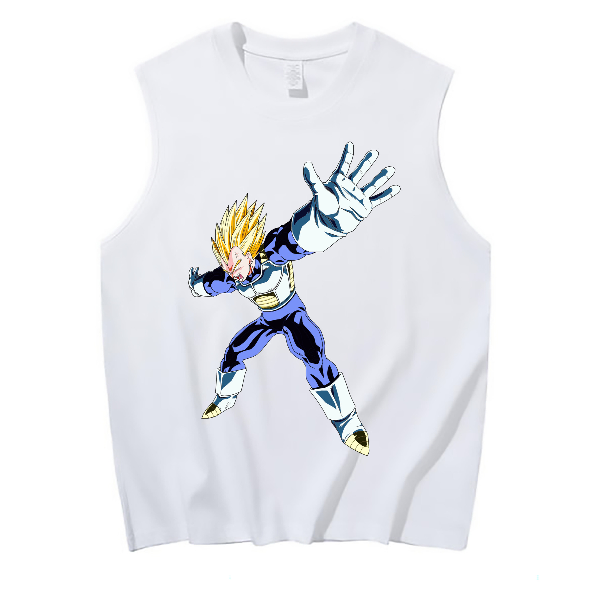 （画像用） ドラゴンボール ベジータ四世（Bejīta Yonsei）DRAGON BALL Vegeta IV コットン100％タンクトップ（フロントプリント）