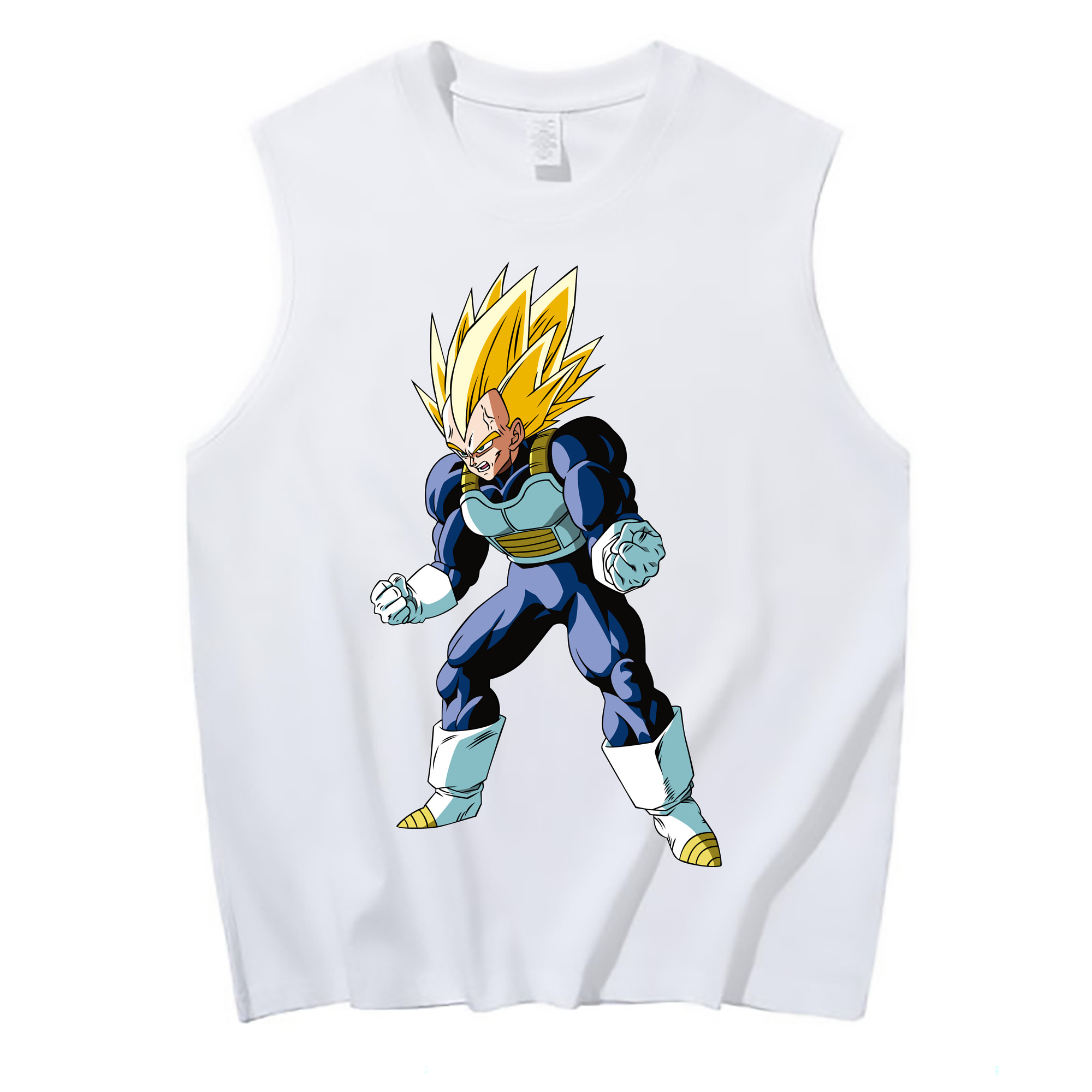 （画像用） ドラゴンボール ベジータ四世（Bejīta Yonsei）DRAGON BALL Vegeta IV コットン100％タンクトップ（フロントプリント）