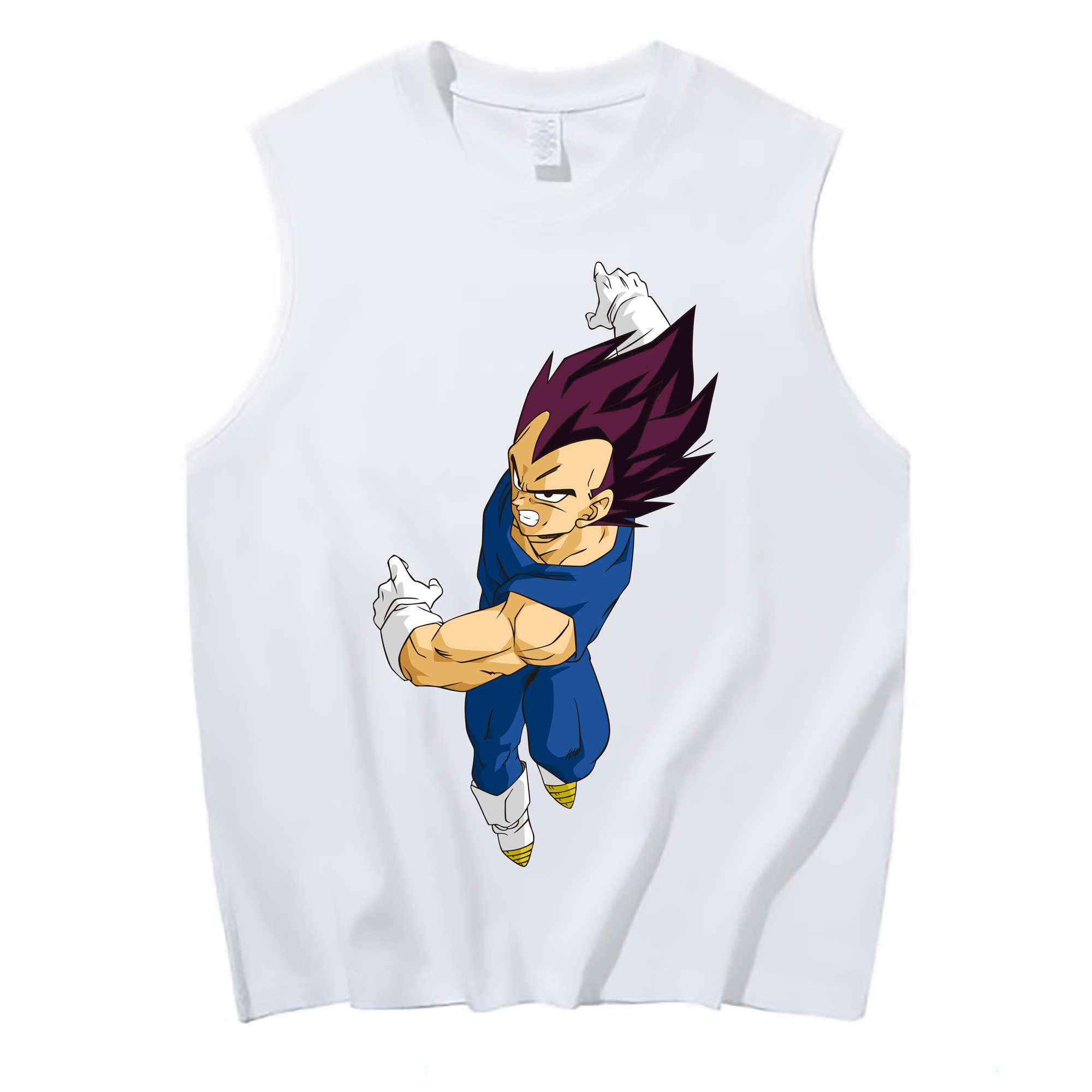 （画像用） ドラゴンボール ベジータ四世（Bejīta Yonsei）DRAGON BALL Vegeta IV コットン100％タンクトップ（フロントプリント）