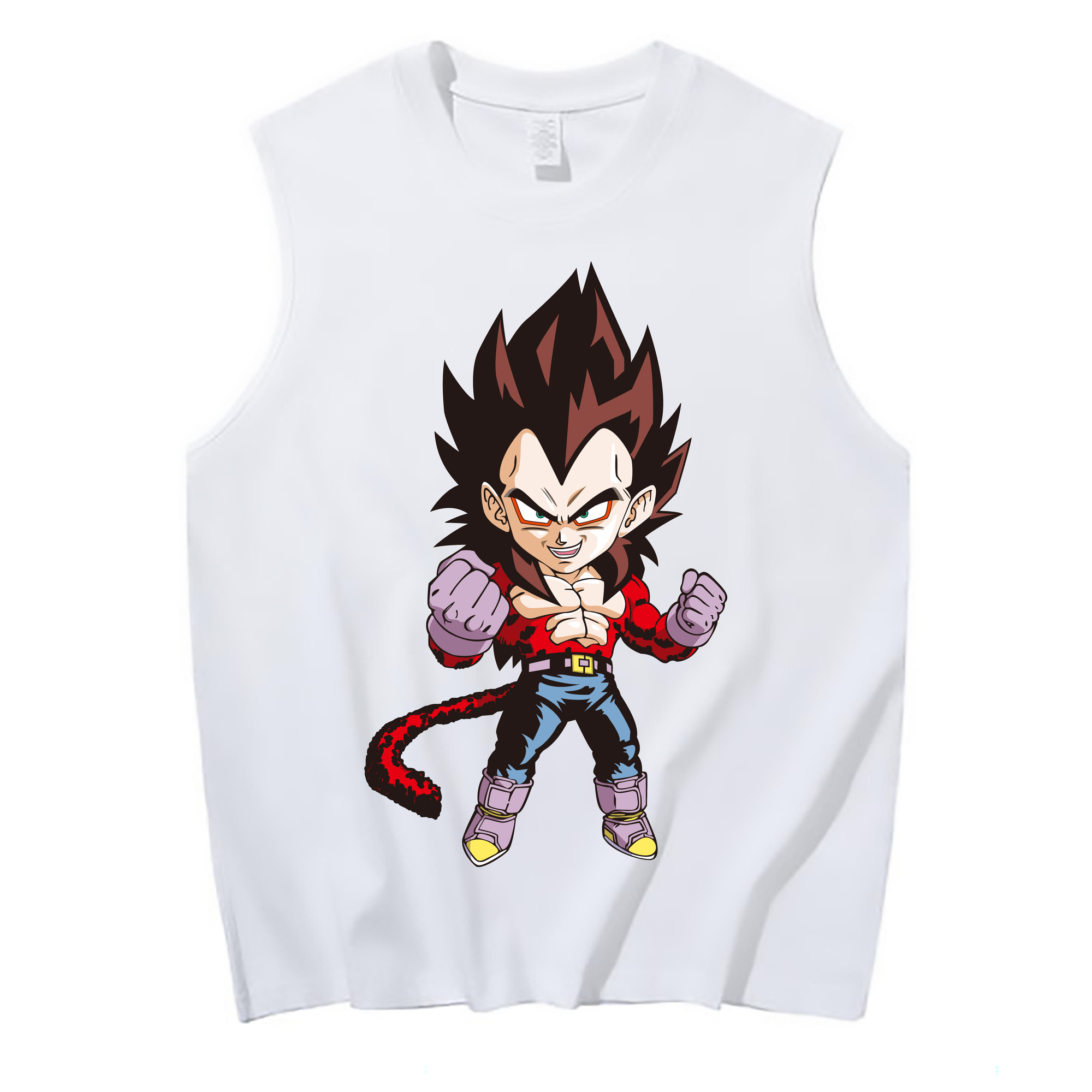 （画像用） ドラゴンボール ベジータ四世（Bejīta Yonsei）DRAGON BALL Vegeta IV コットン100％タンクトップ（フロントプリント）