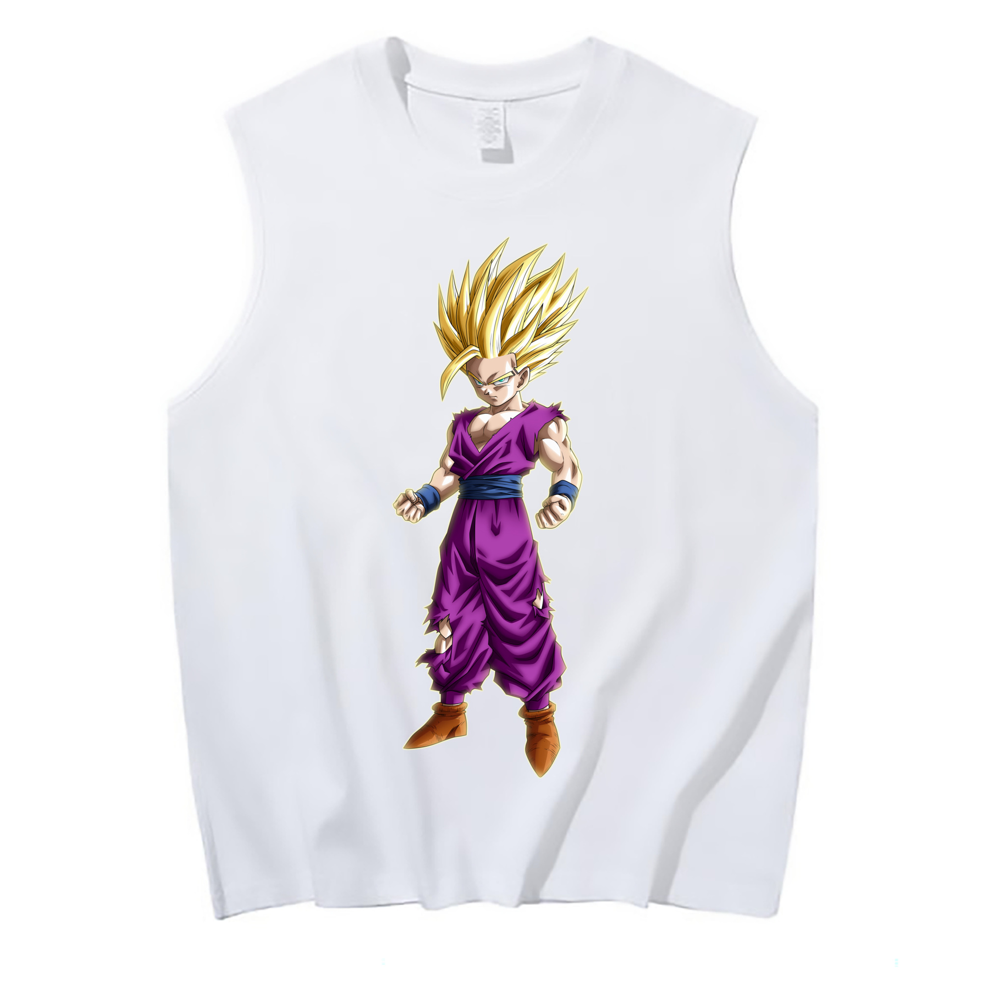 （画像用） ドラゴンボール 孫 悟飯（そんごはん）DRAGON BALL Son Gohan コットン100％タンクトップ（フロントプリント）