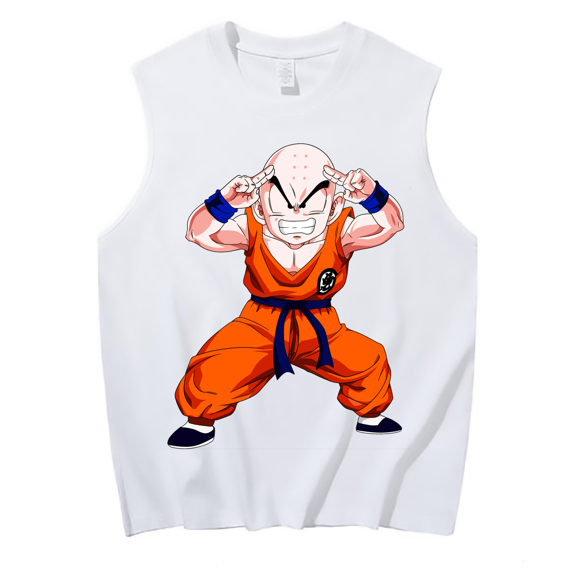（画像用） ドラゴンボール クリリン DRAGON BALL krillin コットン100％タンクトップ（フロントプリント）