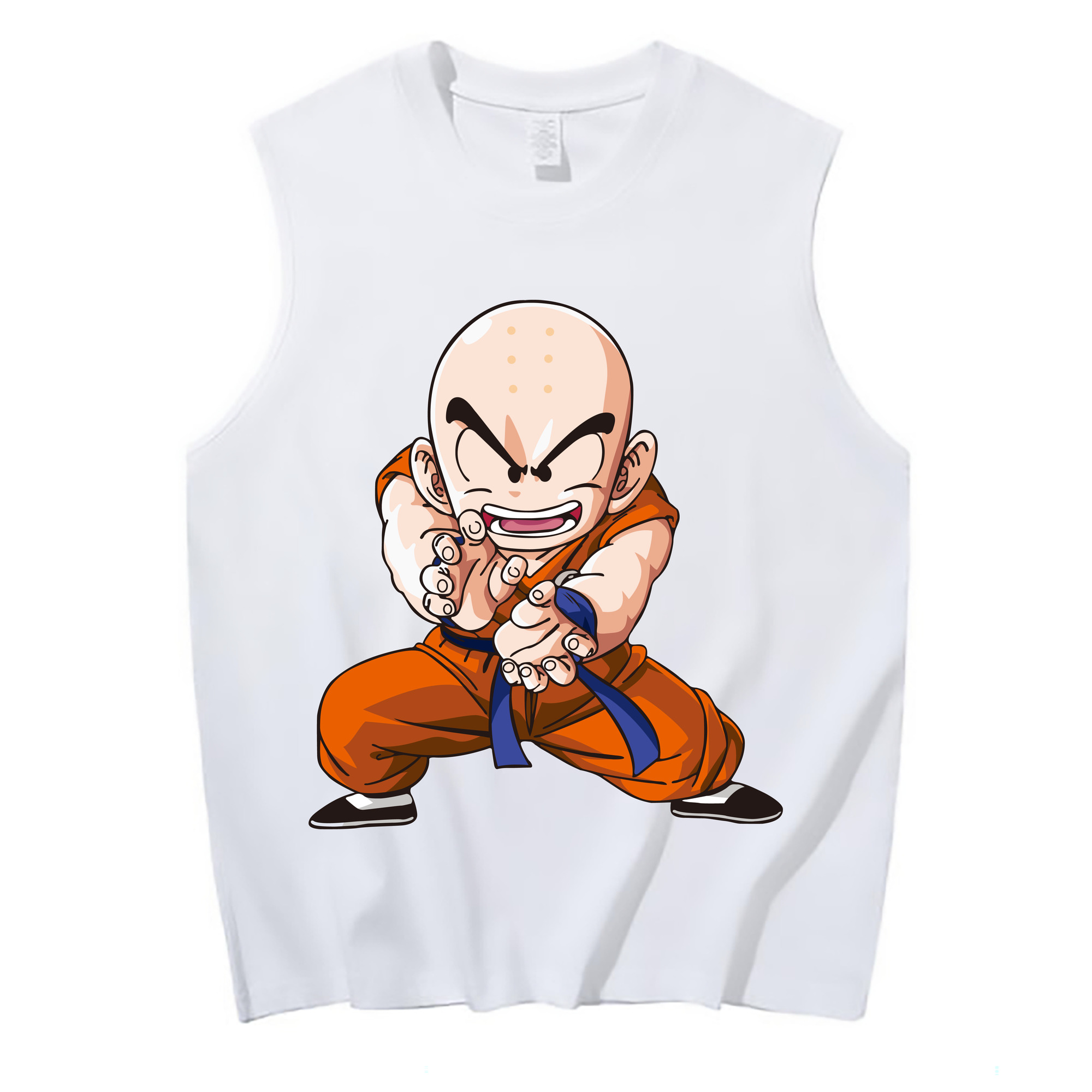 （画像用） ドラゴンボール クリリン DRAGON BALL krillin コットン100％タンクトップ（フロントプリント）