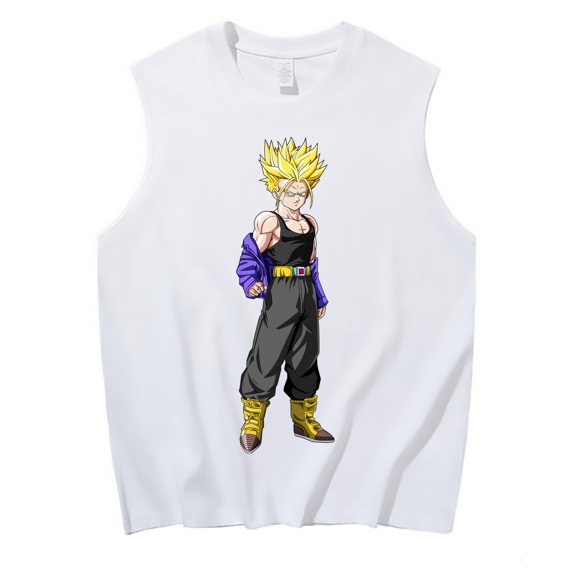 （画像用） ドラゴンボール トランクス（Torankusu）DRAGON BALL Trunks コットン100％タンクトップ（フロントプリント）