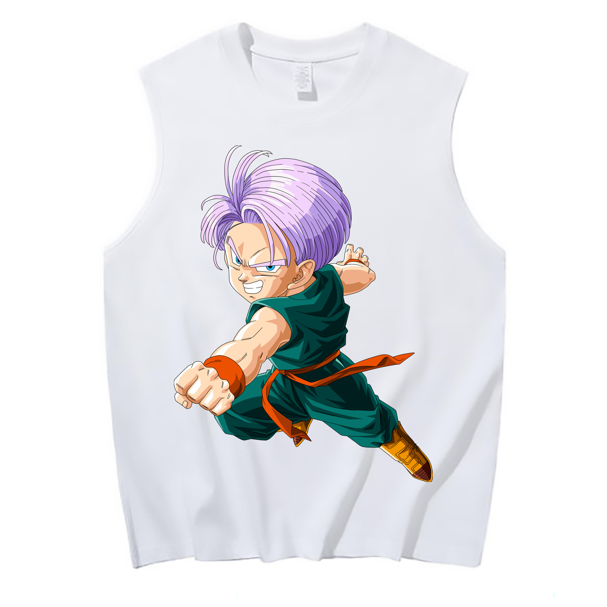 （画像用） ドラゴンボール トランクス（Torankusu）DRAGON BALL Trunks コットン100％タンクトップ（フロントプリント）