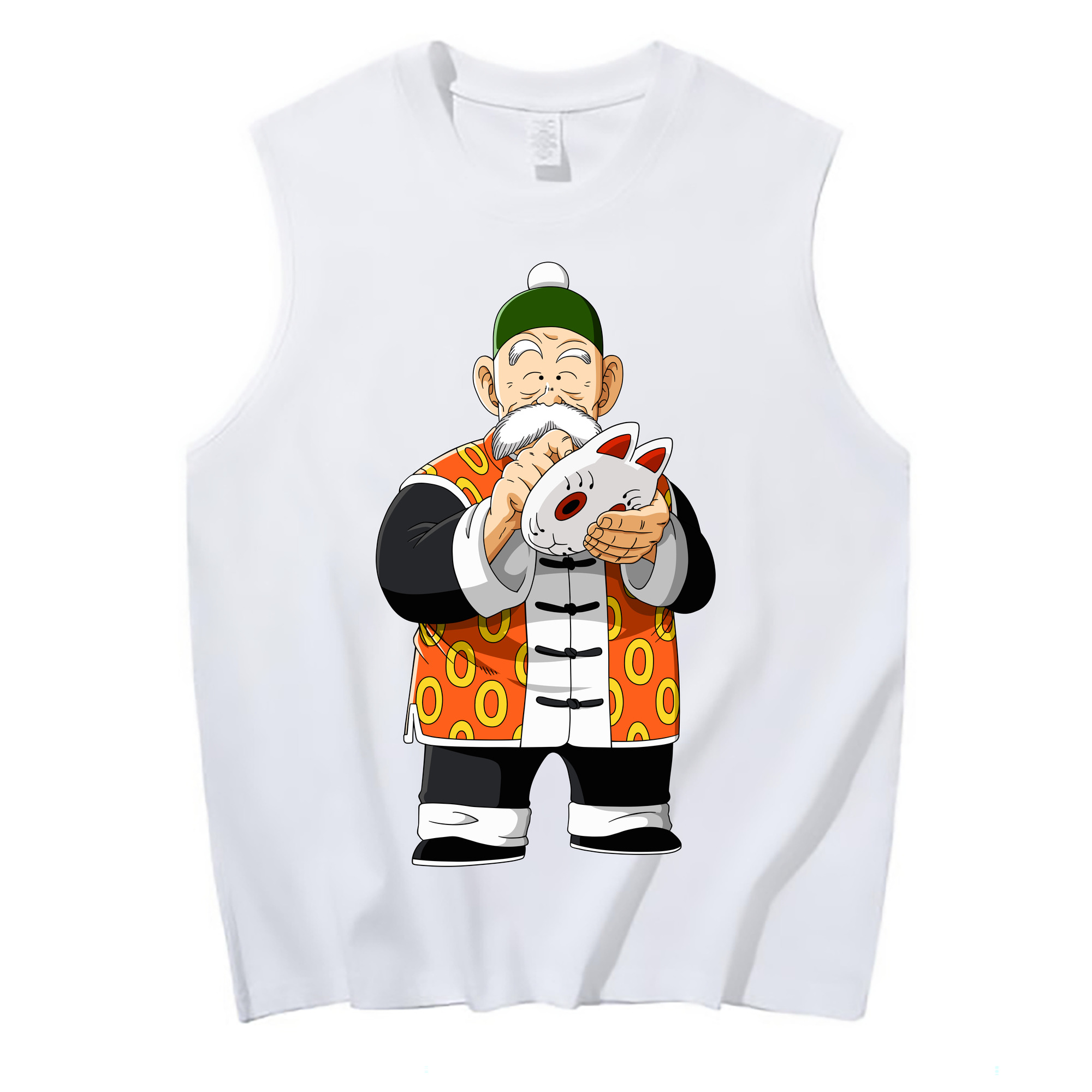 （画像用） ドラゴンボール 亀仙人（かめせんにん） DRAGON BALL Master Roshi Kame Sennin コットン100％タンクトップ（フロントプリント）