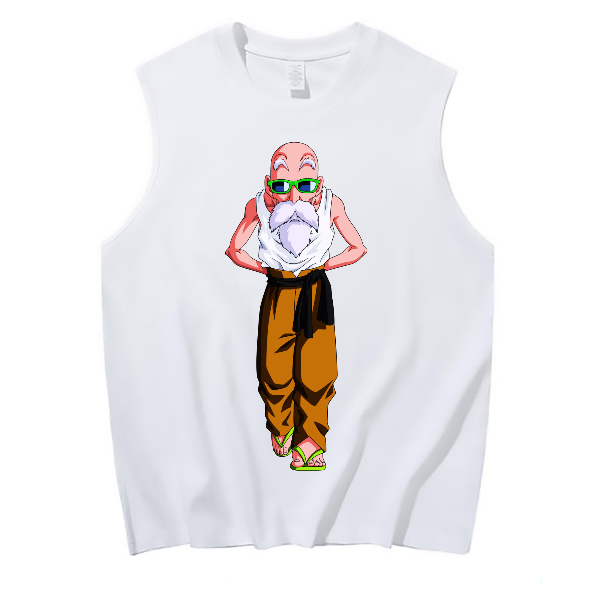 （画像用） ドラゴンボール 亀仙人（かめせんにん） DRAGON BALL Master Roshi Kame Sennin コットン100％タンクトップ（フロントプリント）