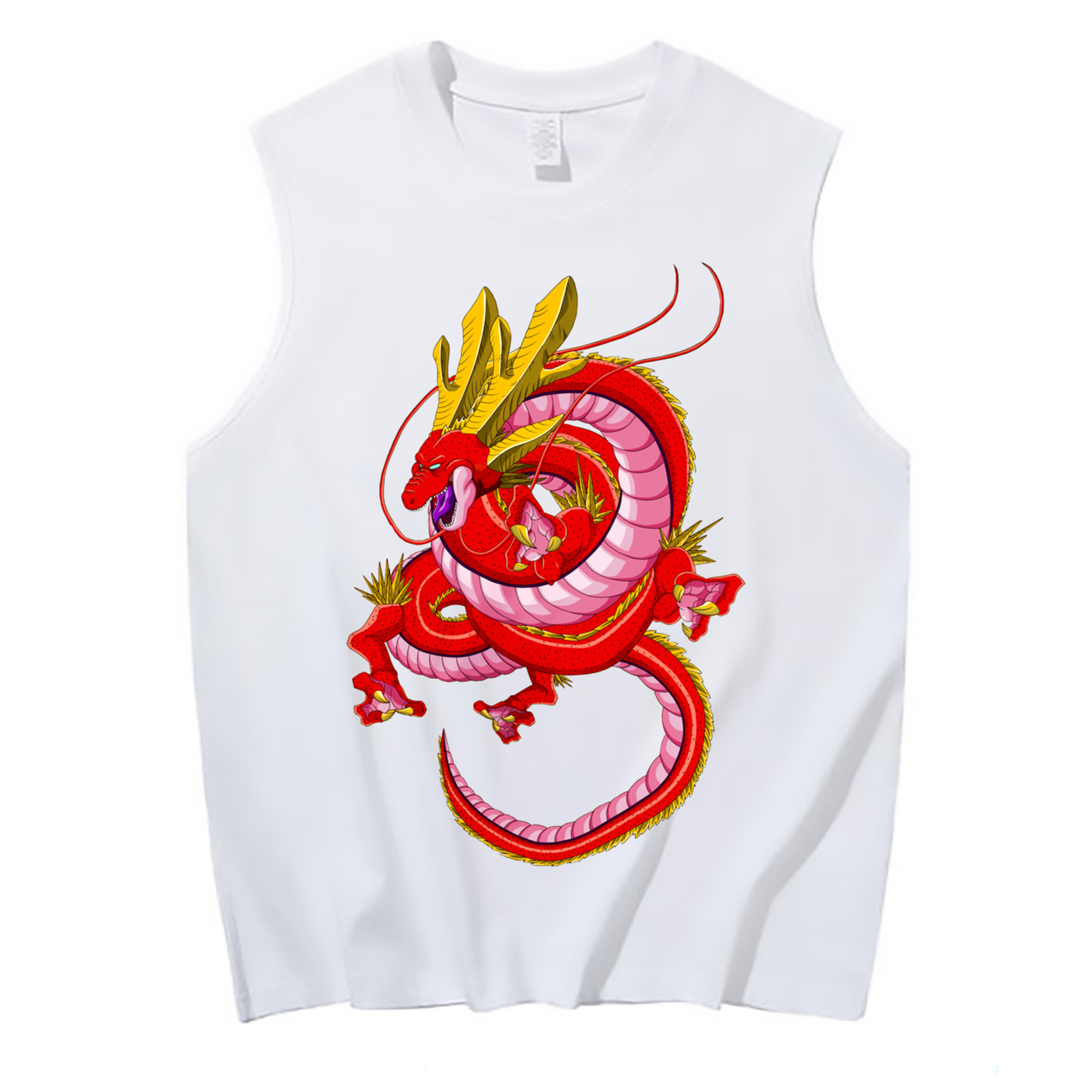 （画像用） ドラゴンボール 神龍 シェンロン DRAGON BALL Shenron コットン100％タンクトップ（フロントプリント）