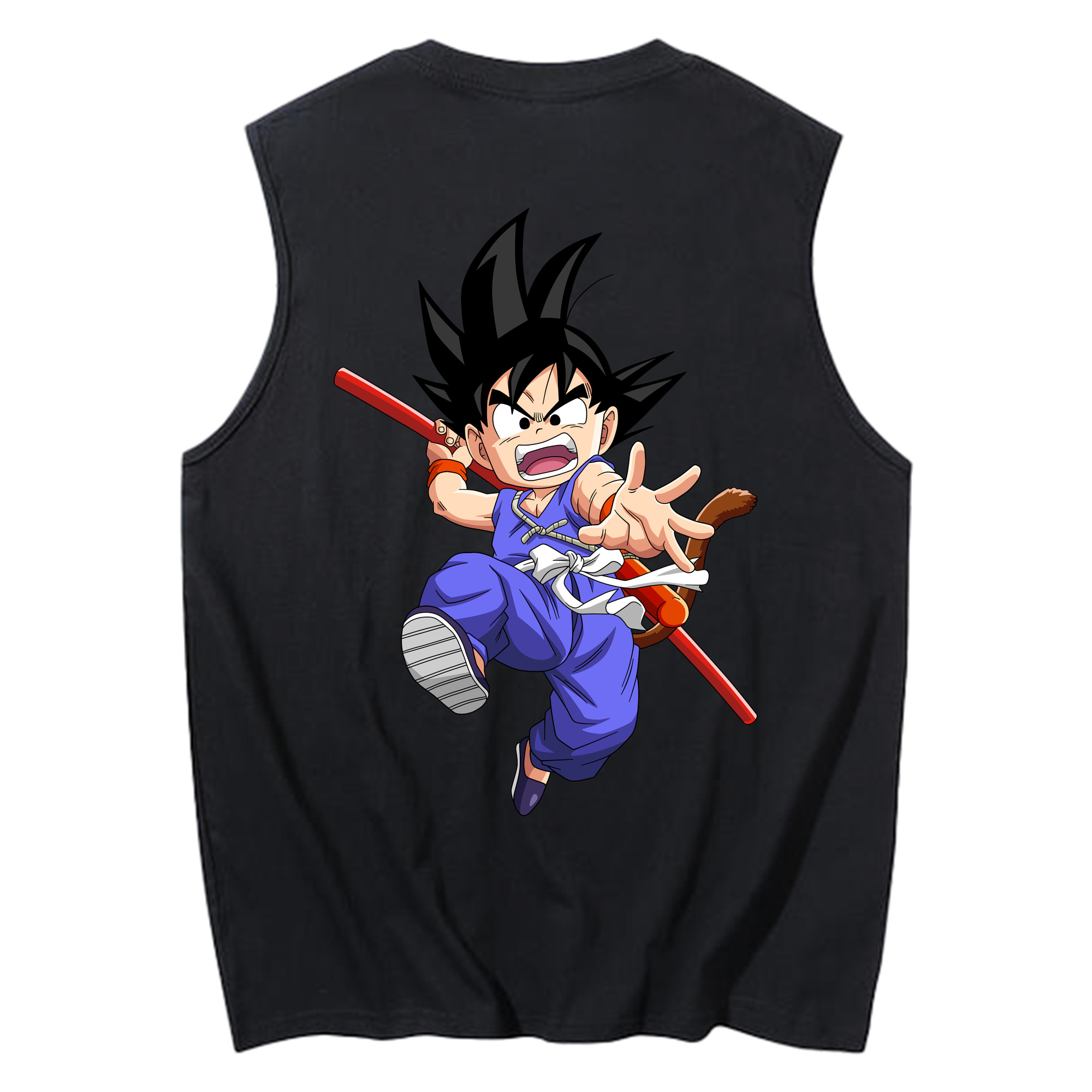 （画像用） ドラゴンボール 孫悟空（そん ごくう）Son Goku カカロット DRAGON BALL Kakarotto コットン100％タンクトップ（背面プリント）