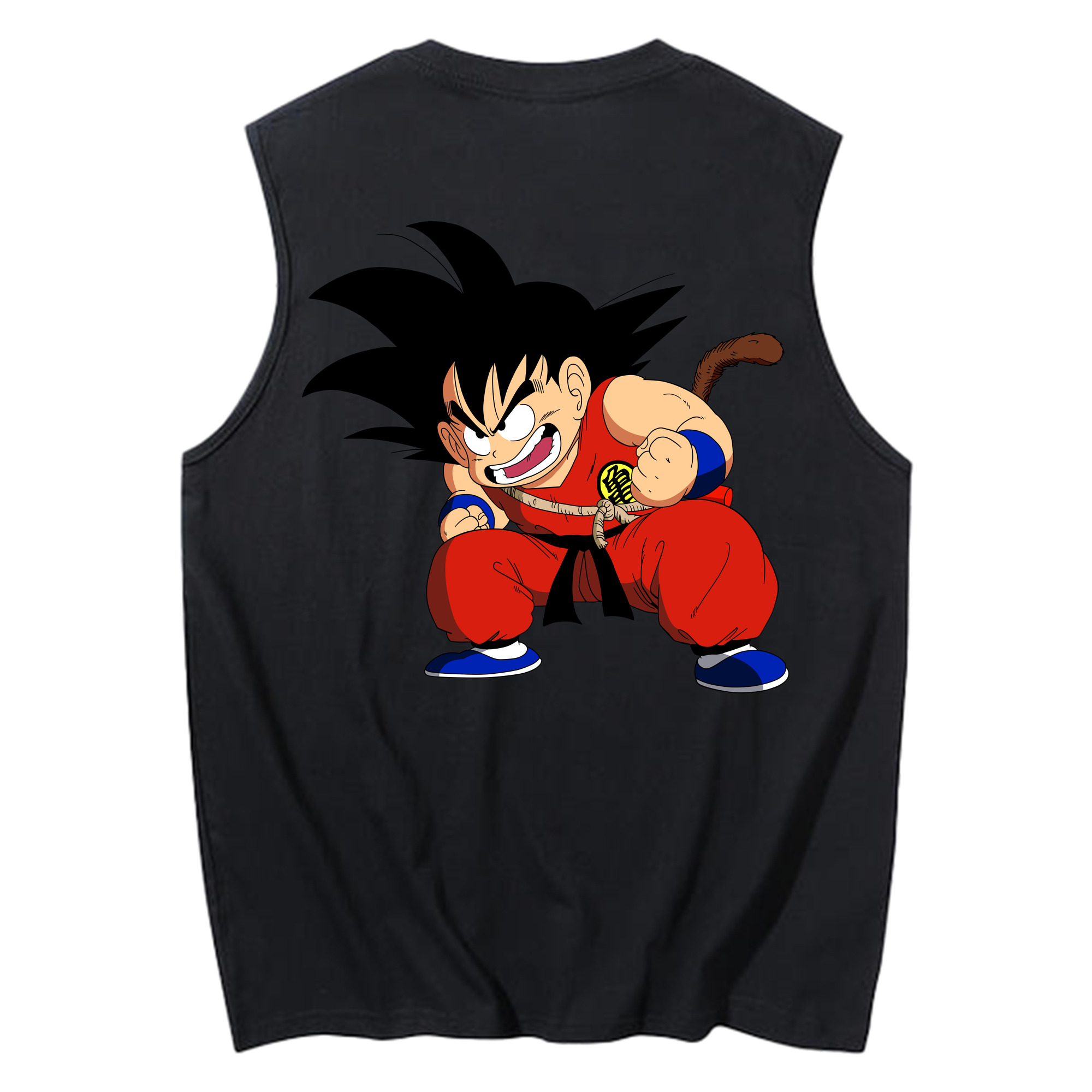 （画像用） ドラゴンボール 孫悟空（そん ごくう）Son Goku カカロット DRAGON BALL Kakarotto コットン100％タンクトップ（背面プリント）