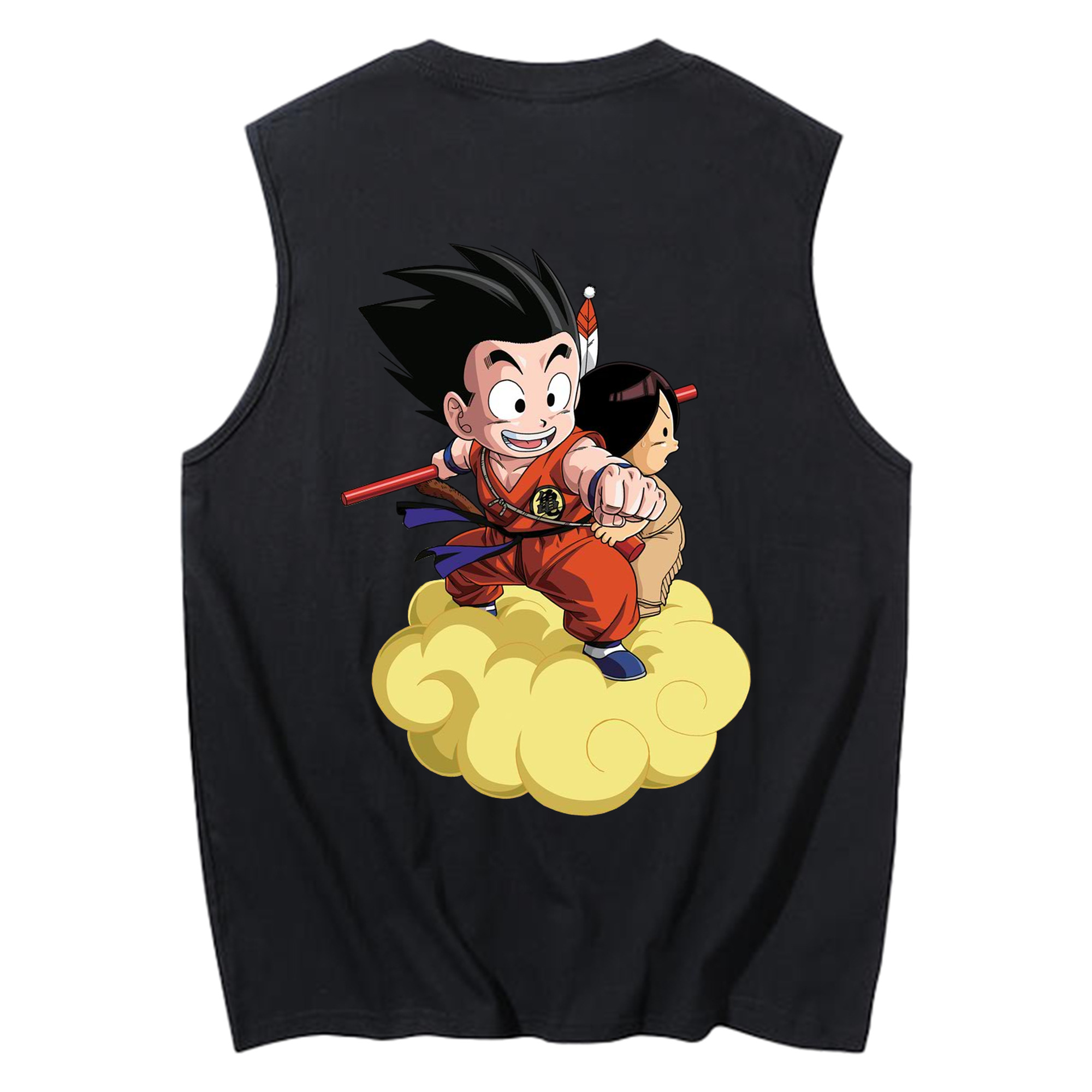 （画像用） ドラゴンボール 孫悟空（そん ごくう）Son Goku カカロット DRAGON BALL Kakarotto コットン100％タンクトップ（背面プリント）