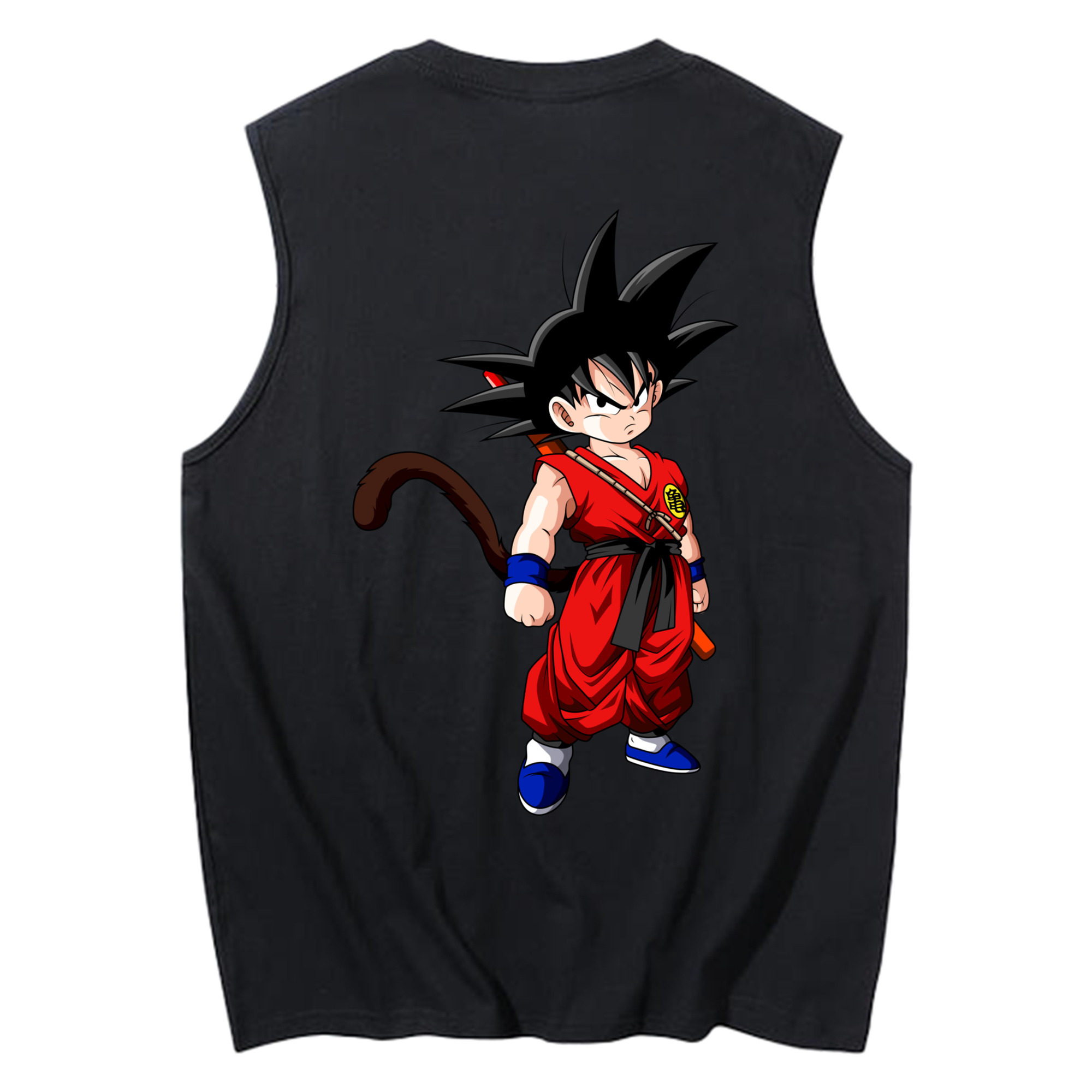 （画像用） ドラゴンボール 孫悟空（そん ごくう）Son Goku カカロット DRAGON BALL Kakarotto コットン100％タンクトップ（背面プリント）