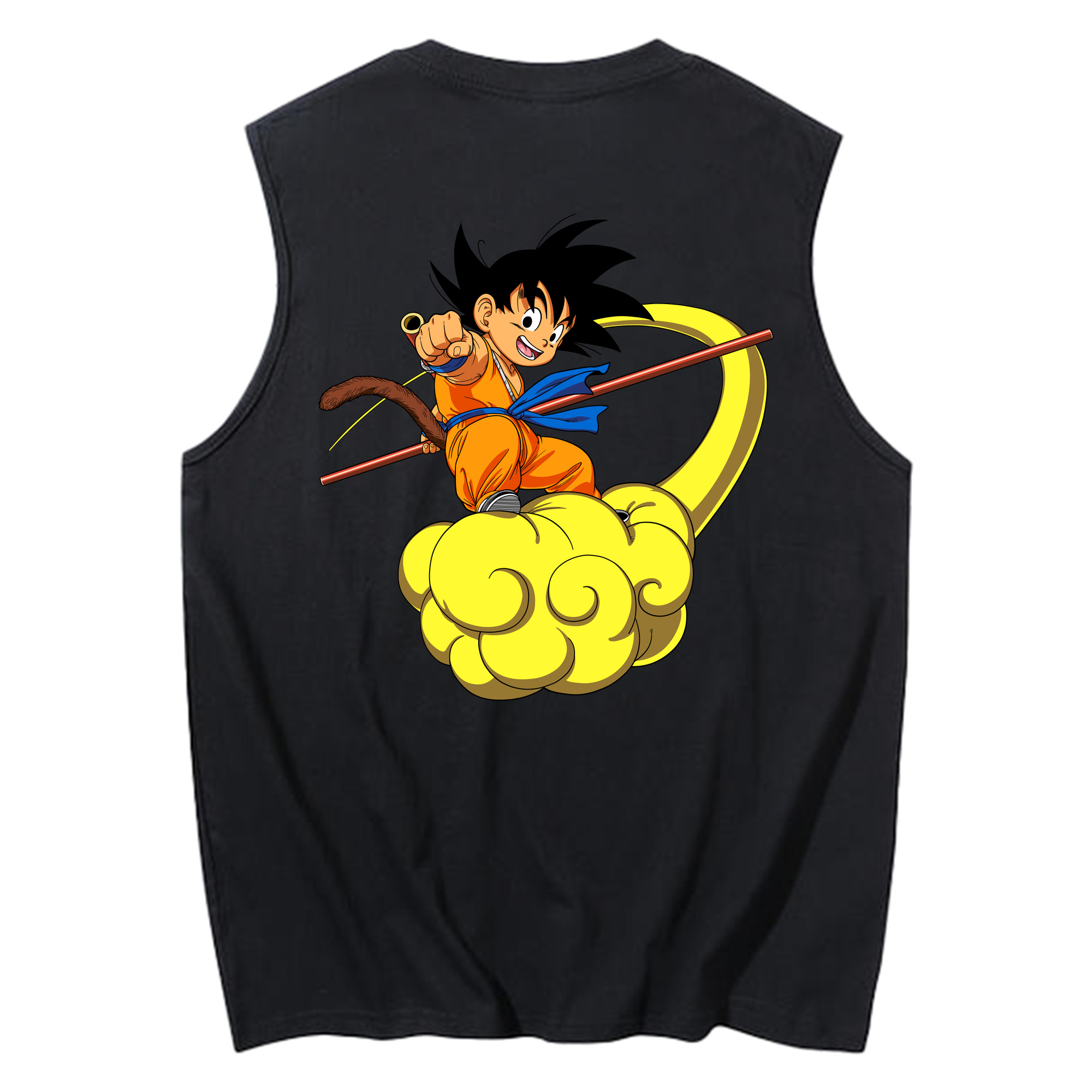 （画像用） ドラゴンボール 孫悟空（そん ごくう）Son Goku カカロット DRAGON BALL Kakarotto コットン100％タンクトップ（背面プリント）