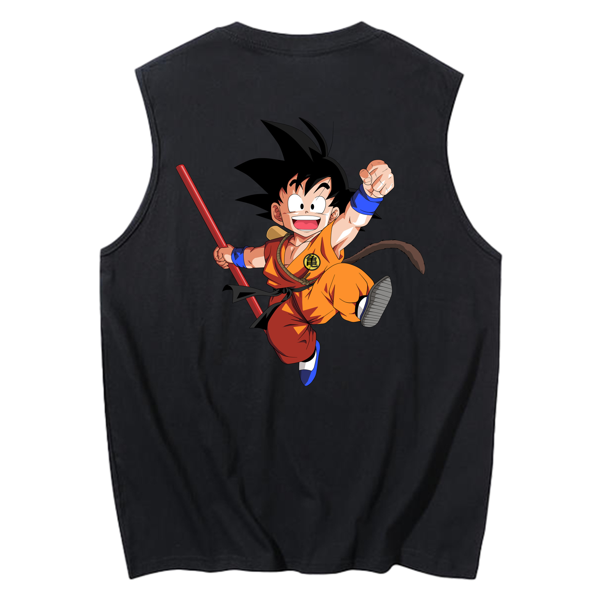 （画像用） ドラゴンボール 孫悟空（そん ごくう）Son Goku カカロット DRAGON BALL Kakarotto コットン100％タンクトップ（背面プリント）