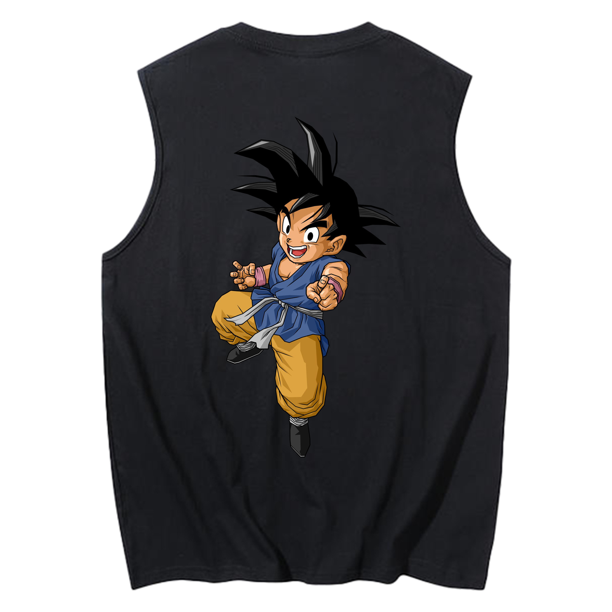 （画像用） ドラゴンボール 孫悟空（そん ごくう）Son Goku カカロット DRAGON BALL Kakarotto コットン100％タンクトップ（背面プリント）