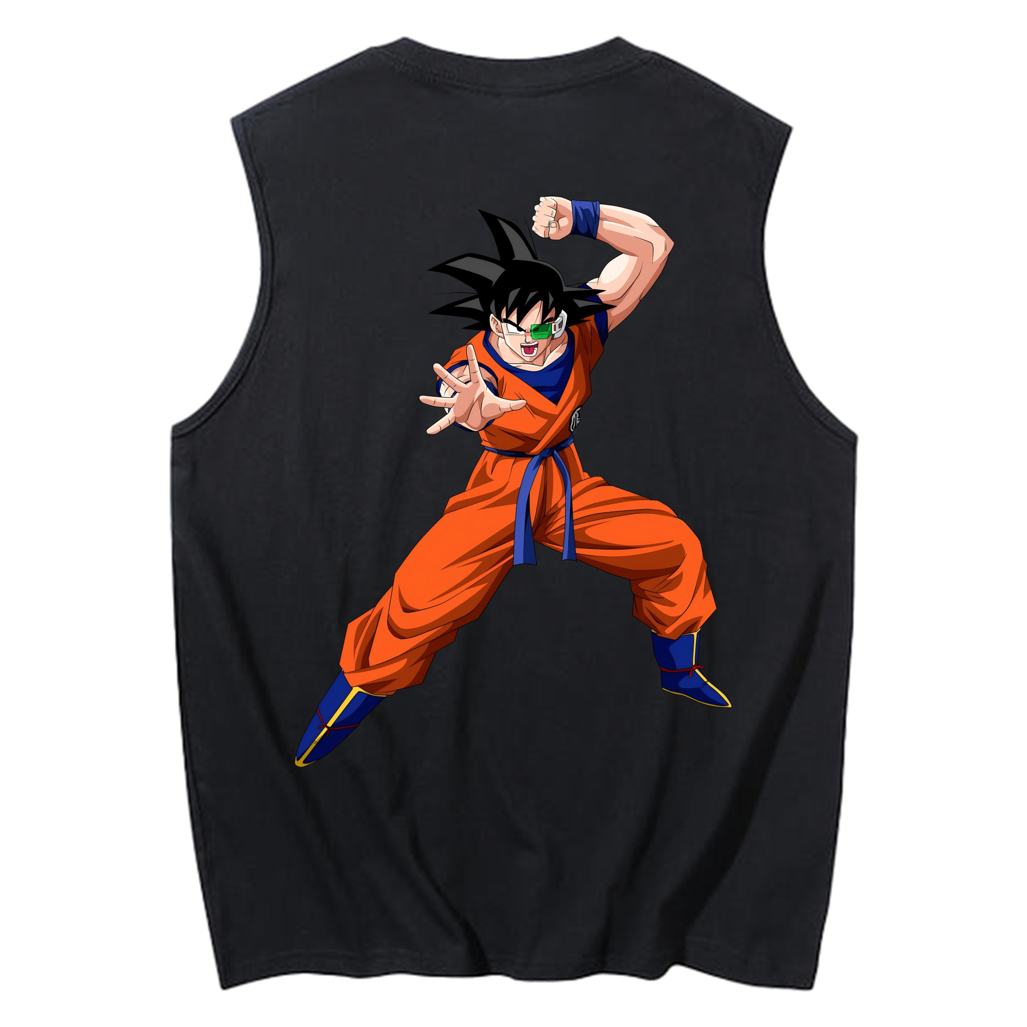 （画像用） ドラゴンボール 孫悟空（そん ごくう）Son Goku カカロット DRAGON BALL Kakarotto コットン100％タンクトップ（背面プリント）