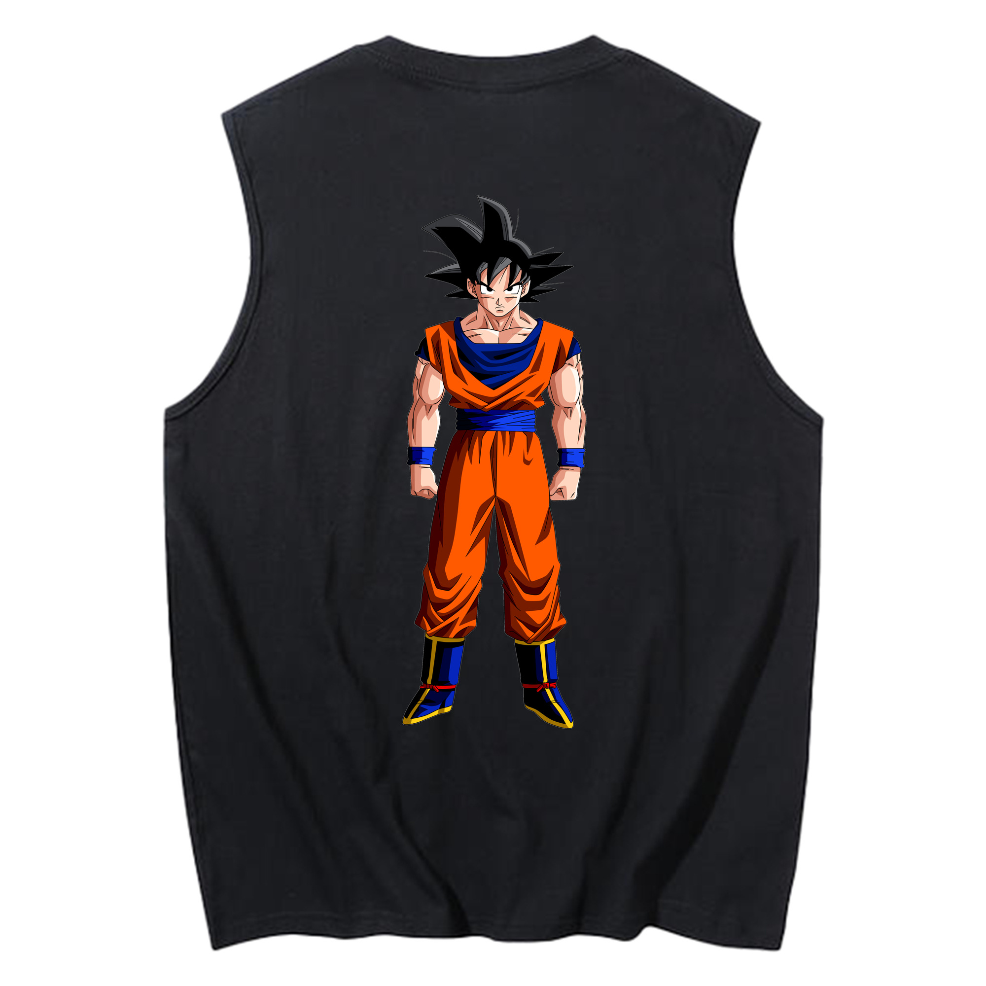 （画像用） ドラゴンボール 孫悟空（そん ごくう）Son Goku カカロット DRAGON BALL Kakarotto コットン100％タンクトップ（背面プリント）