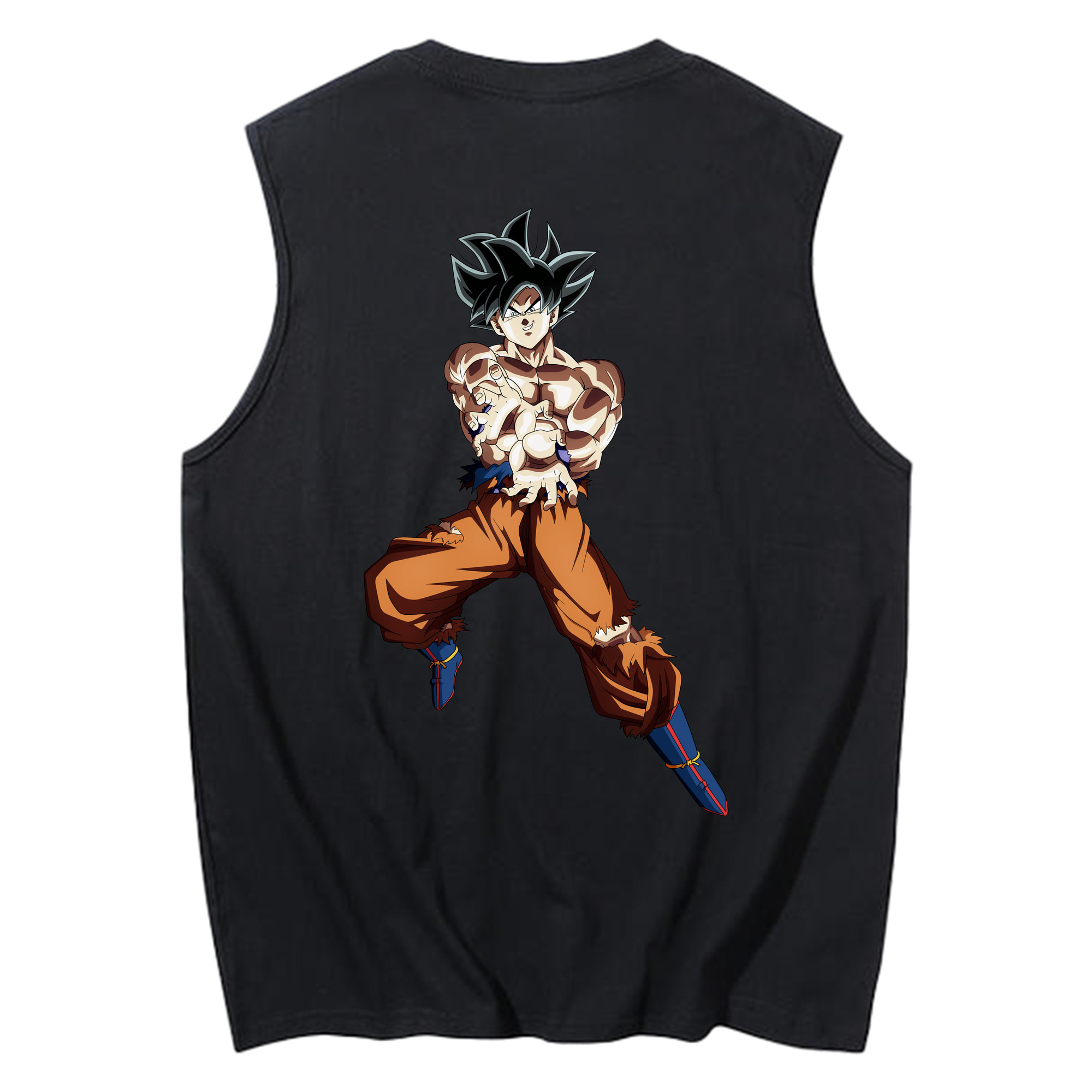 （画像用） ドラゴンボール 孫悟空（そん ごくう）Son Goku カカロット DRAGON BALL Kakarotto コットン100％タンクトップ（背面プリント）