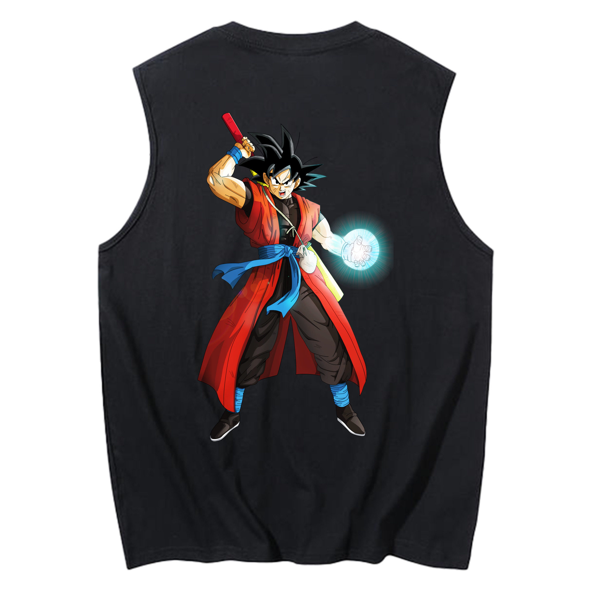 （画像用） ドラゴンボール 孫悟空（そん ごくう）Son Goku カカロット DRAGON BALL Kakarotto コットン100％タンクトップ（背面プリント）