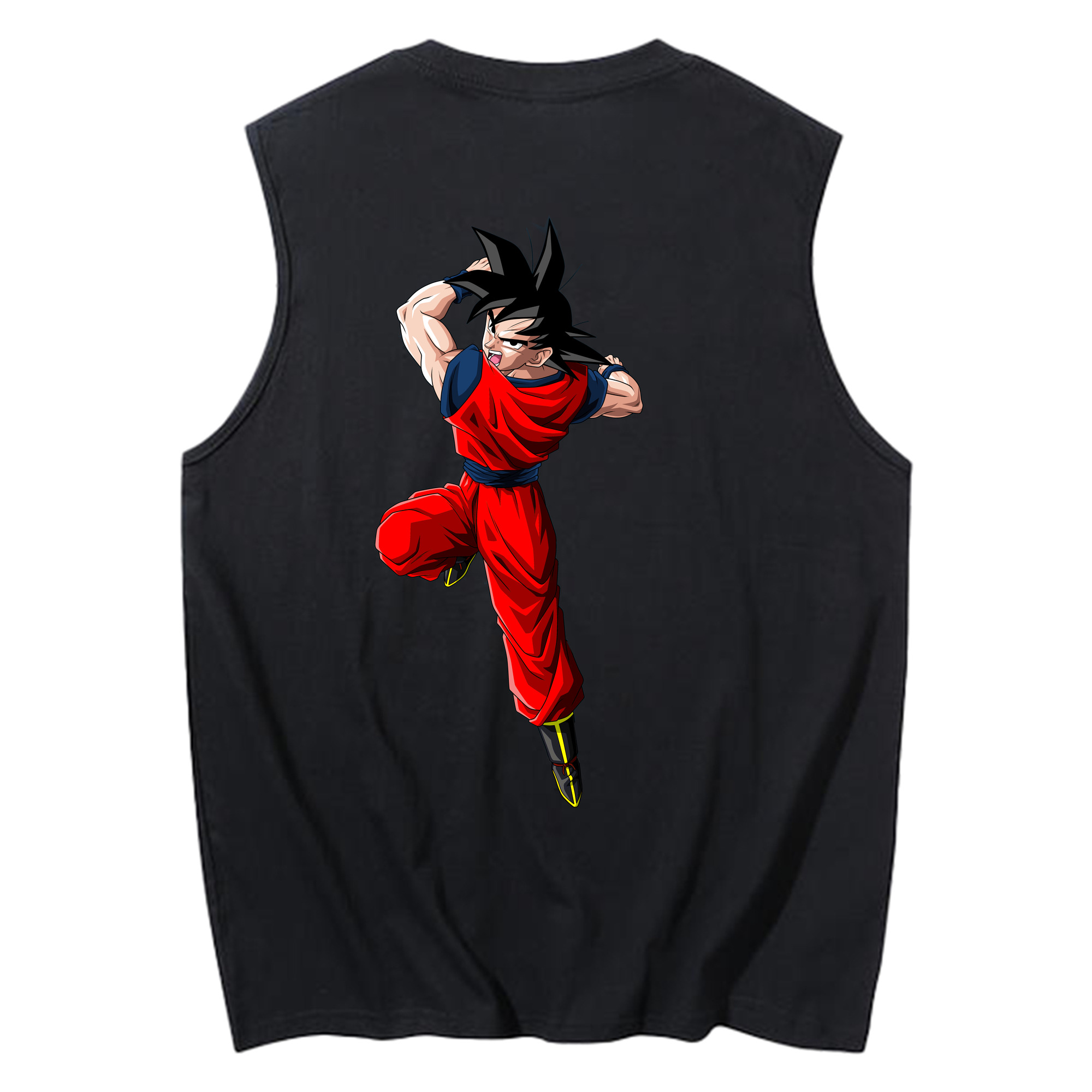（画像用） ドラゴンボール 孫悟空（そん ごくう）Son Goku カカロット DRAGON BALL Kakarotto コットン100％タンクトップ（背面プリント）