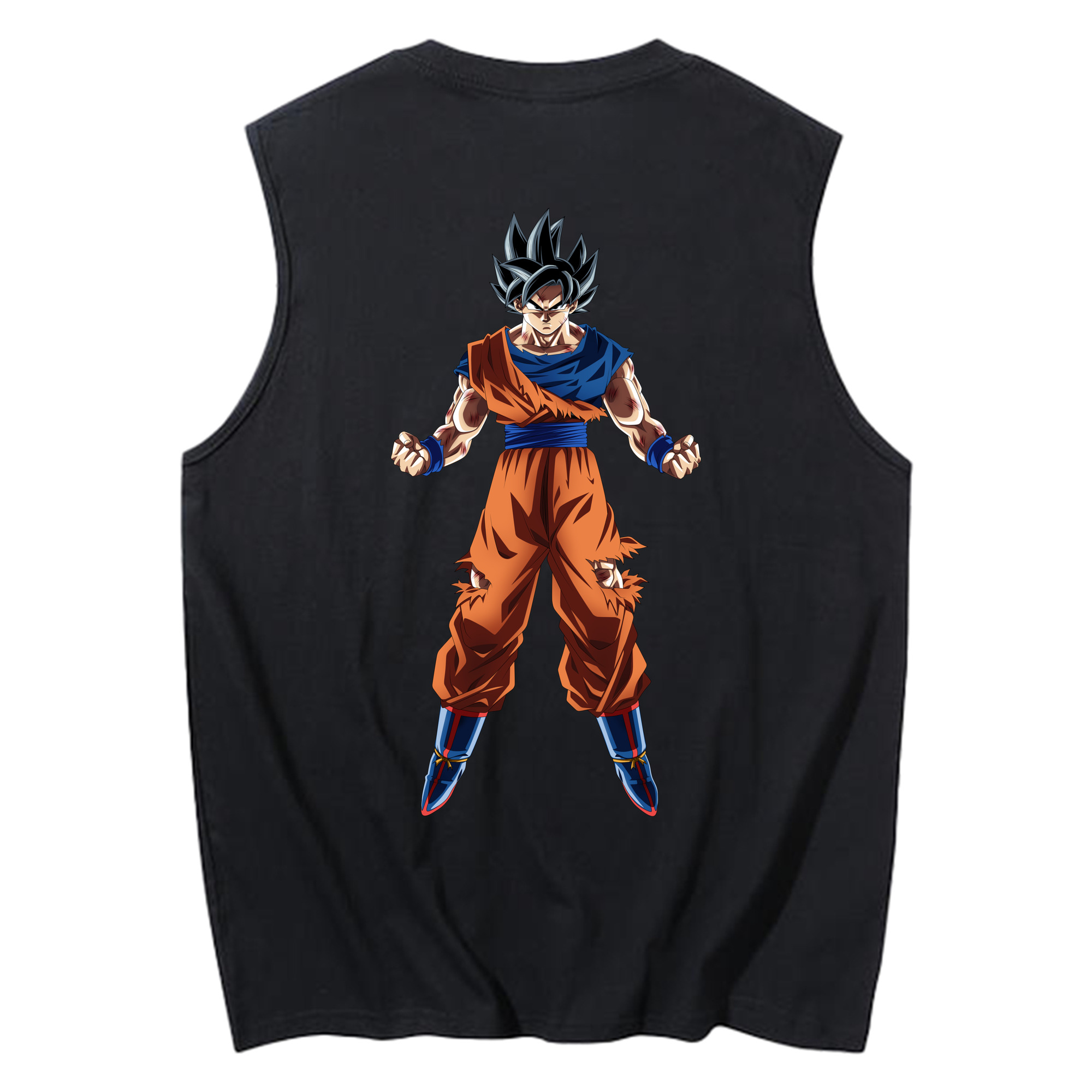 （画像用） ドラゴンボール 孫悟空（そん ごくう）Son Goku カカロット DRAGON BALL Kakarotto コットン100％タンクトップ（背面プリント）