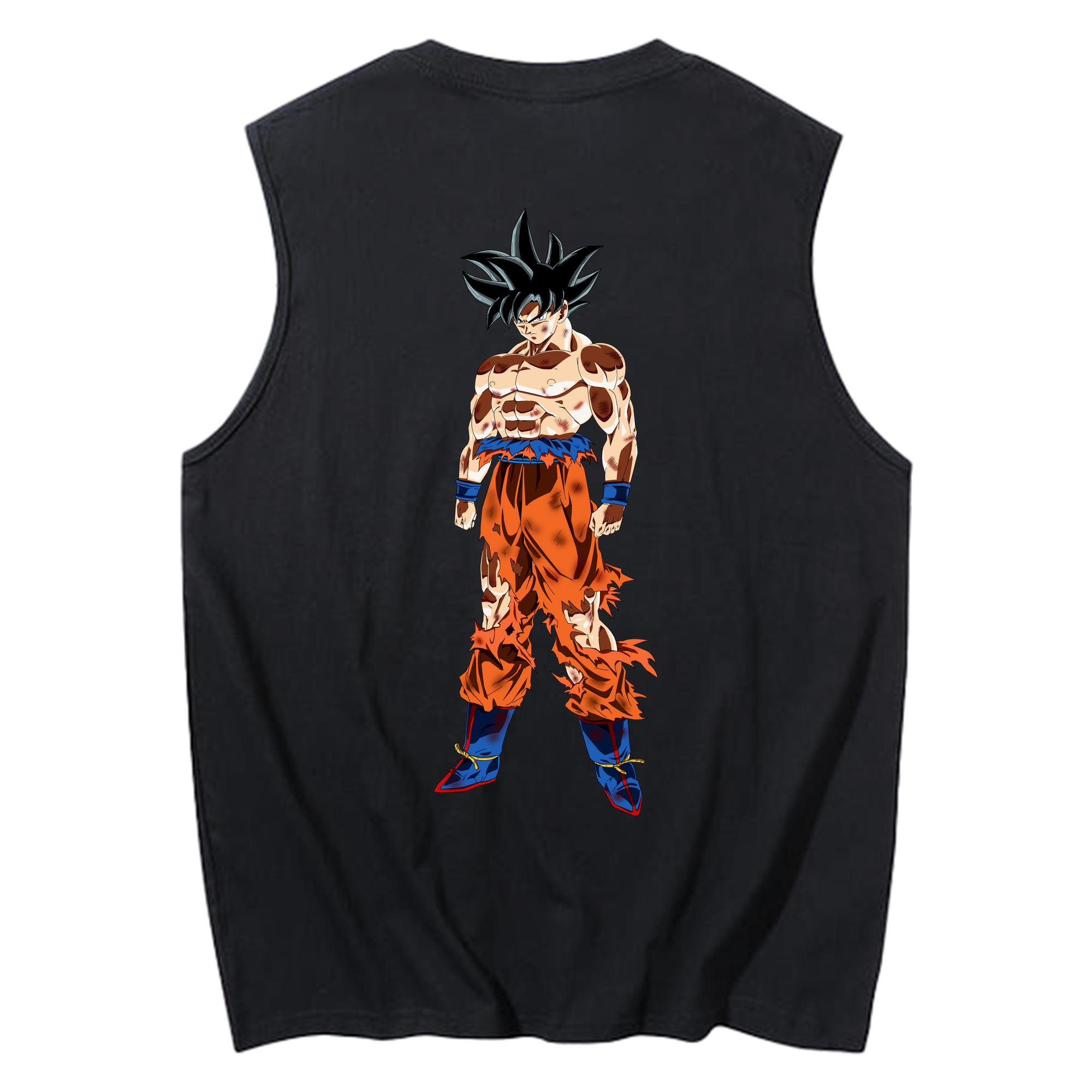 （画像用） ドラゴンボール 孫悟空（そん ごくう）Son Goku カカロット DRAGON BALL Kakarotto コットン100％タンクトップ（背面プリント）