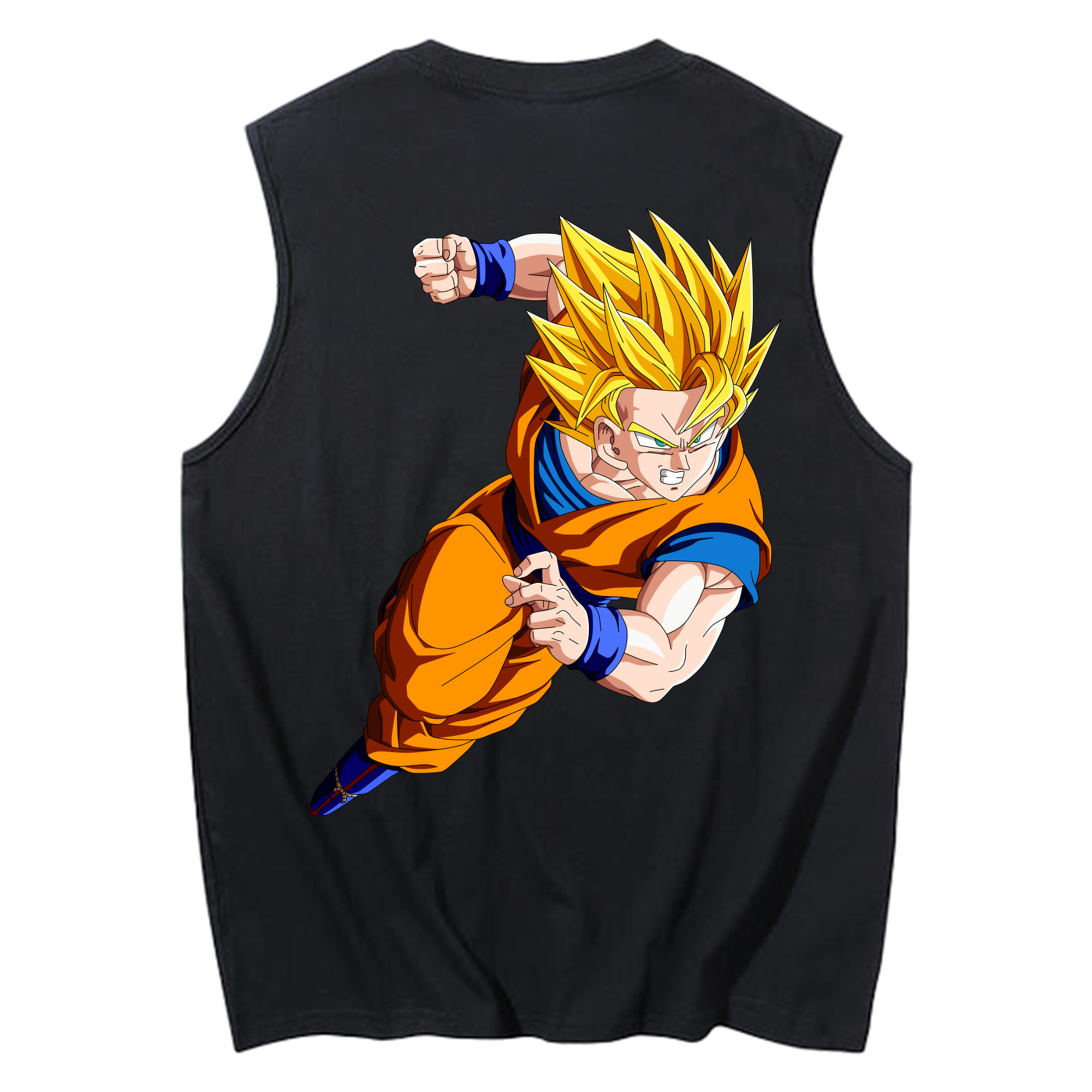 （画像用） ドラゴンボール 孫悟空（そん ごくう）Son Goku カカロット DRAGON BALL Kakarotto コットン100％タンクトップ（背面プリント）