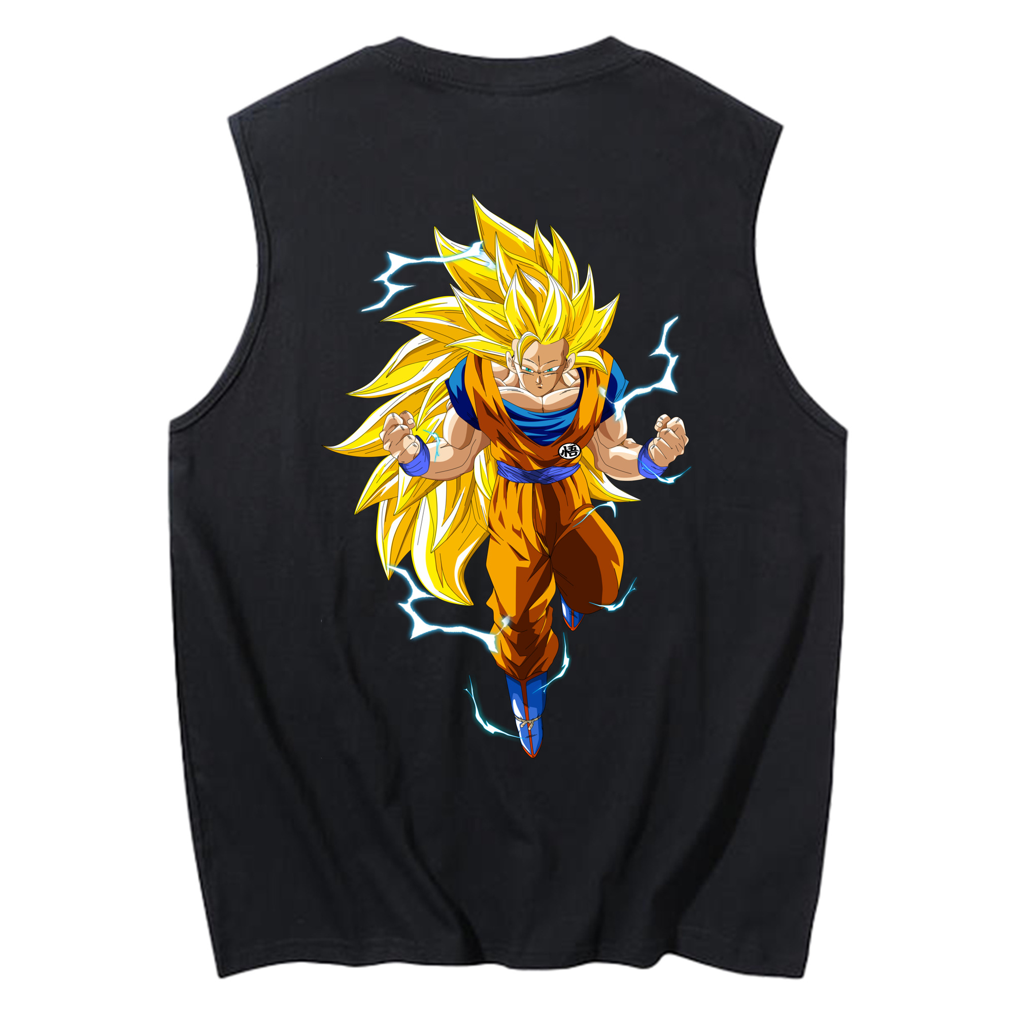 （画像用） ドラゴンボール 孫悟空（そん ごくう）Son Goku カカロット DRAGON BALL Kakarotto コットン100％タンクトップ（背面プリント）