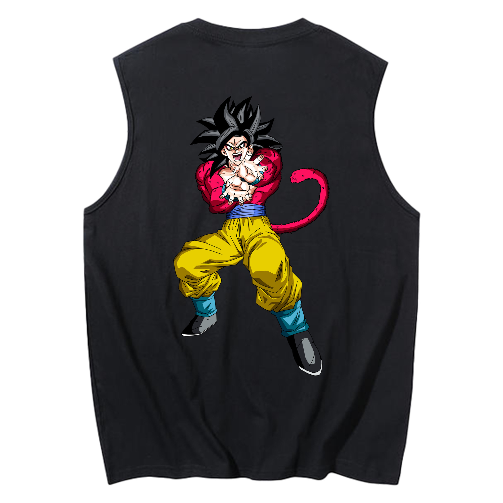 （画像用） ドラゴンボール 孫悟空（そん ごくう）Son Goku カカロット DRAGON BALL Kakarotto コットン100％タンクトップ（背面プリント）