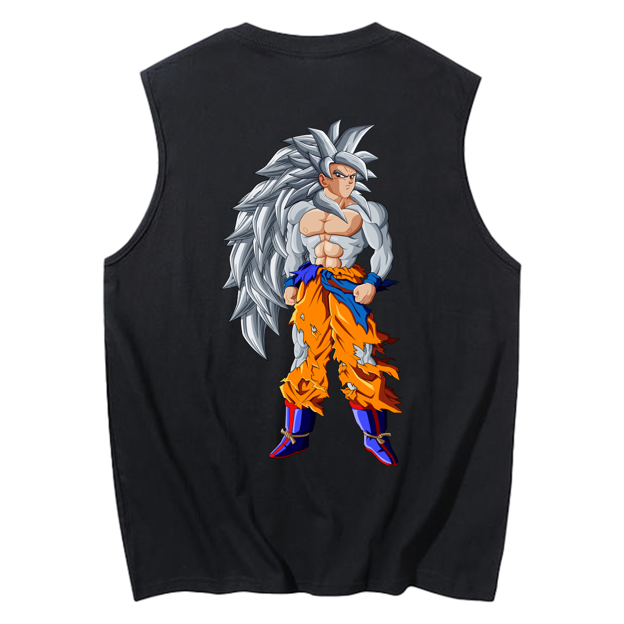 （画像用） ドラゴンボール 孫悟空（そん ごくう）Son Goku カカロット DRAGON BALL Kakarotto コットン100％タンクトップ（背面プリント）