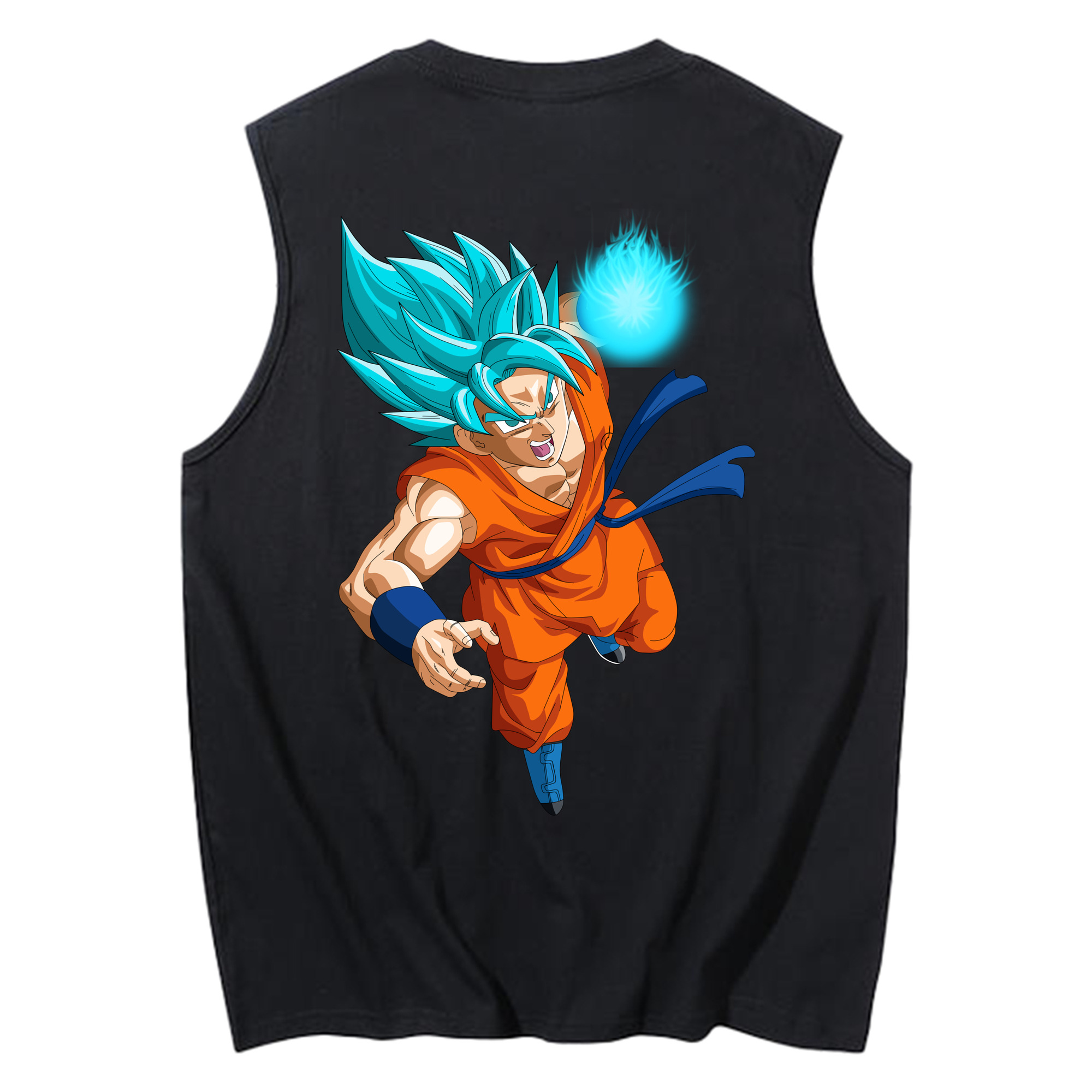 （画像用） ドラゴンボール 孫悟空（そん ごくう）Son Goku カカロット DRAGON BALL Kakarotto コットン100％タンクトップ（背面プリント）